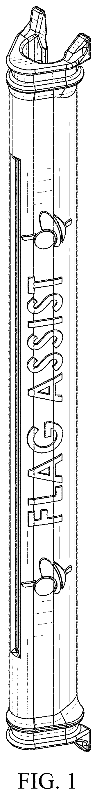 Patent USD1001006 Figure 1 – Flag holder