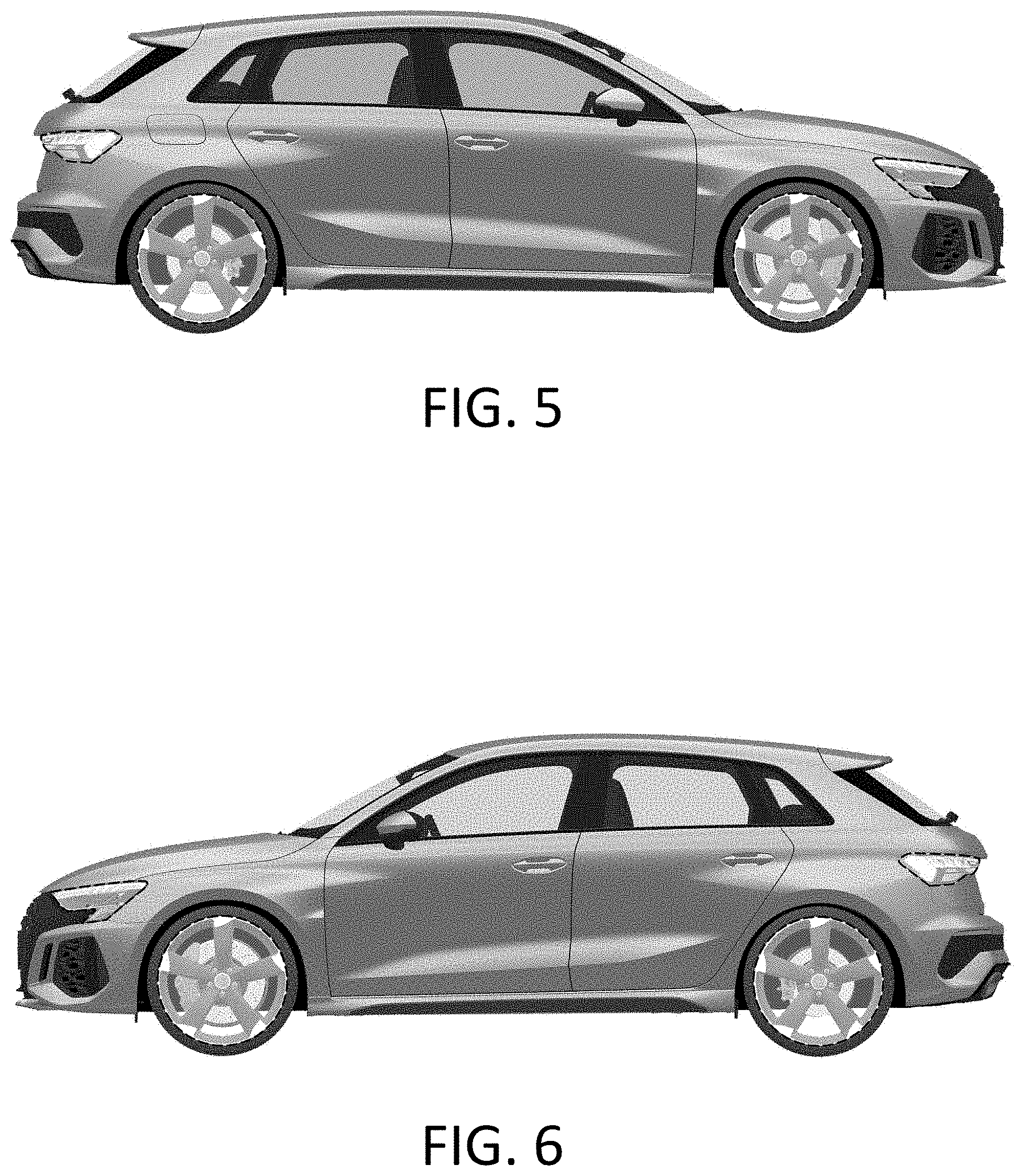 Patent USD1001011 Figure 3 – Motor vehicle, toy vehicle replica and/or other replica