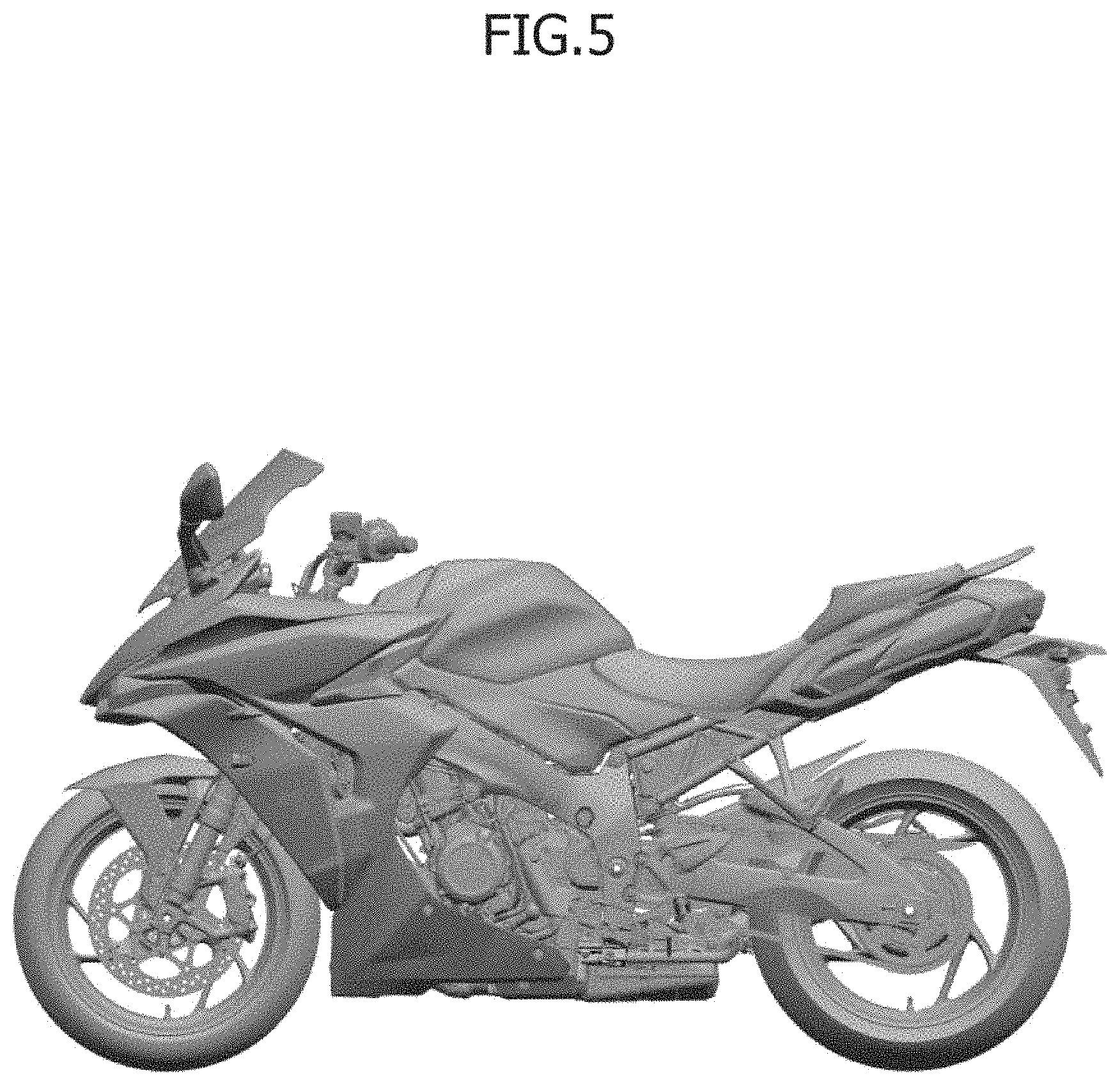 Patent USD1001018 Figure 5 – Motorcycle