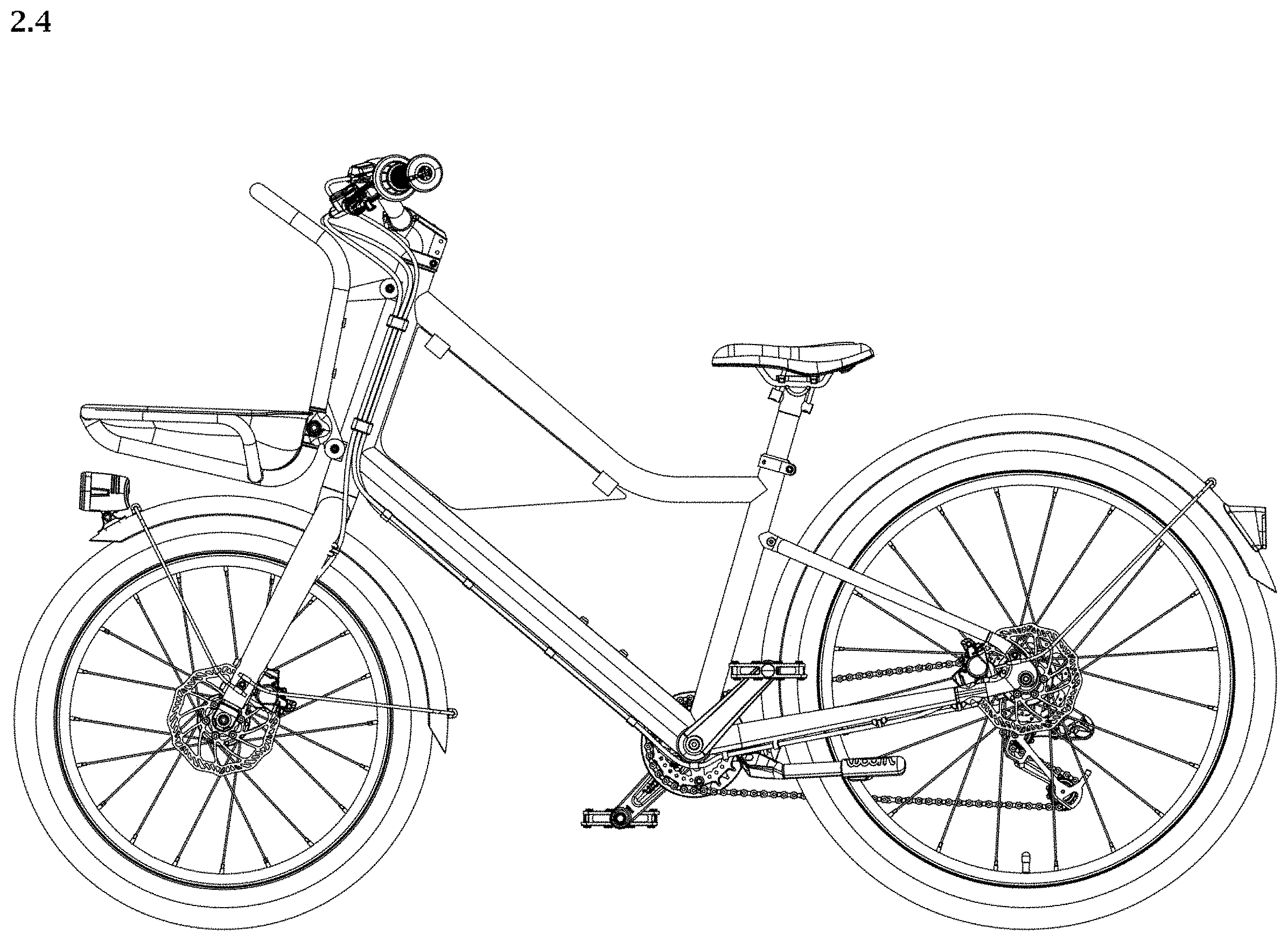Patent USD1001019 Figure 4 – Bicycle