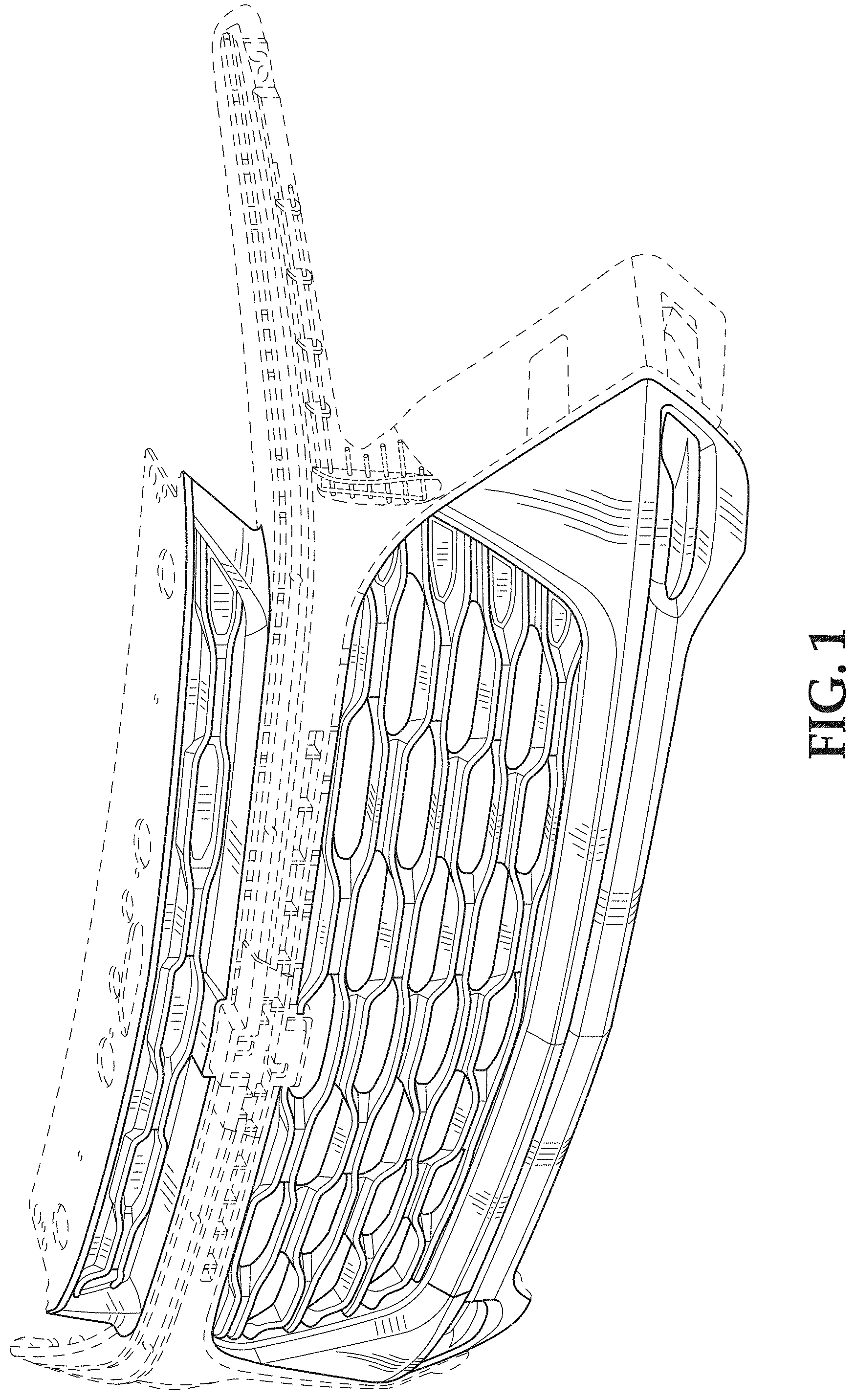 Patent USD1001023 Figure 1 – Vehicle grille