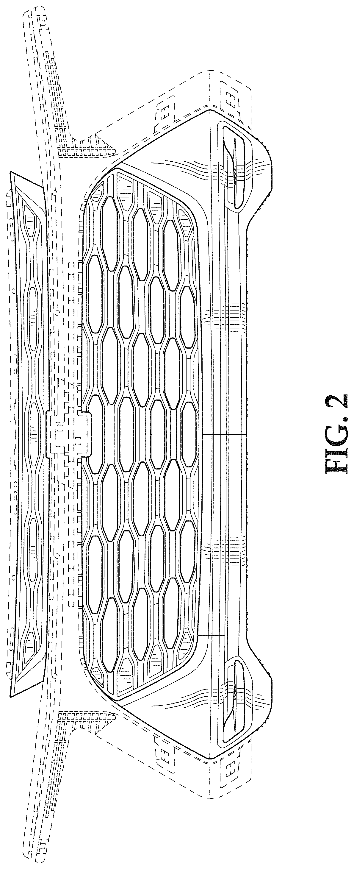 Patent USD1001023 Figure 2 – Vehicle grille