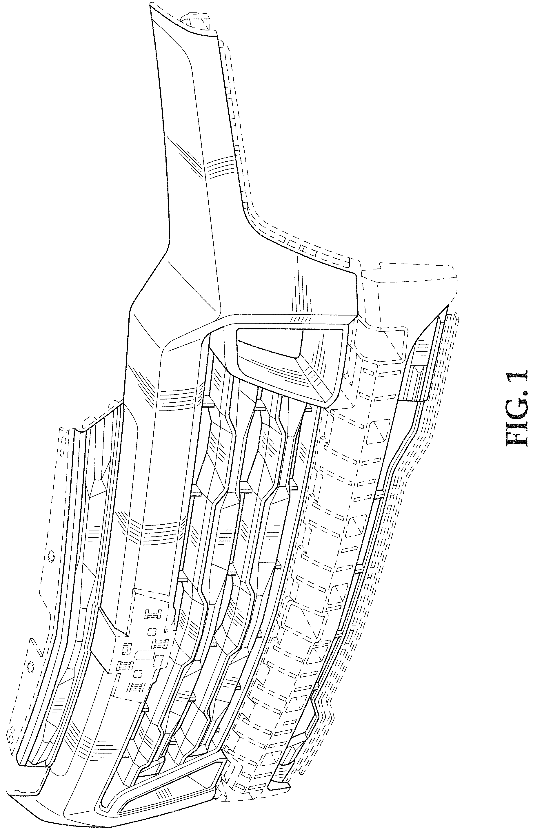 Patent USD1001024 Figure 1 – Vehicle grille