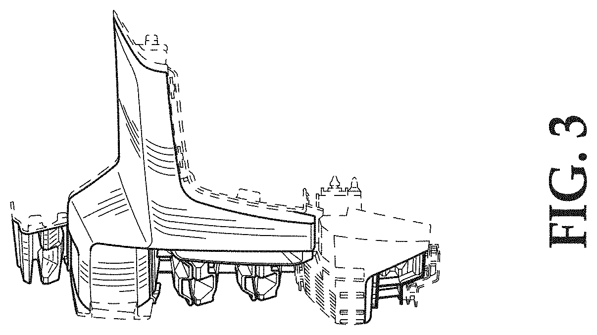 Patent USD1001024 Figure 3 – Vehicle grille