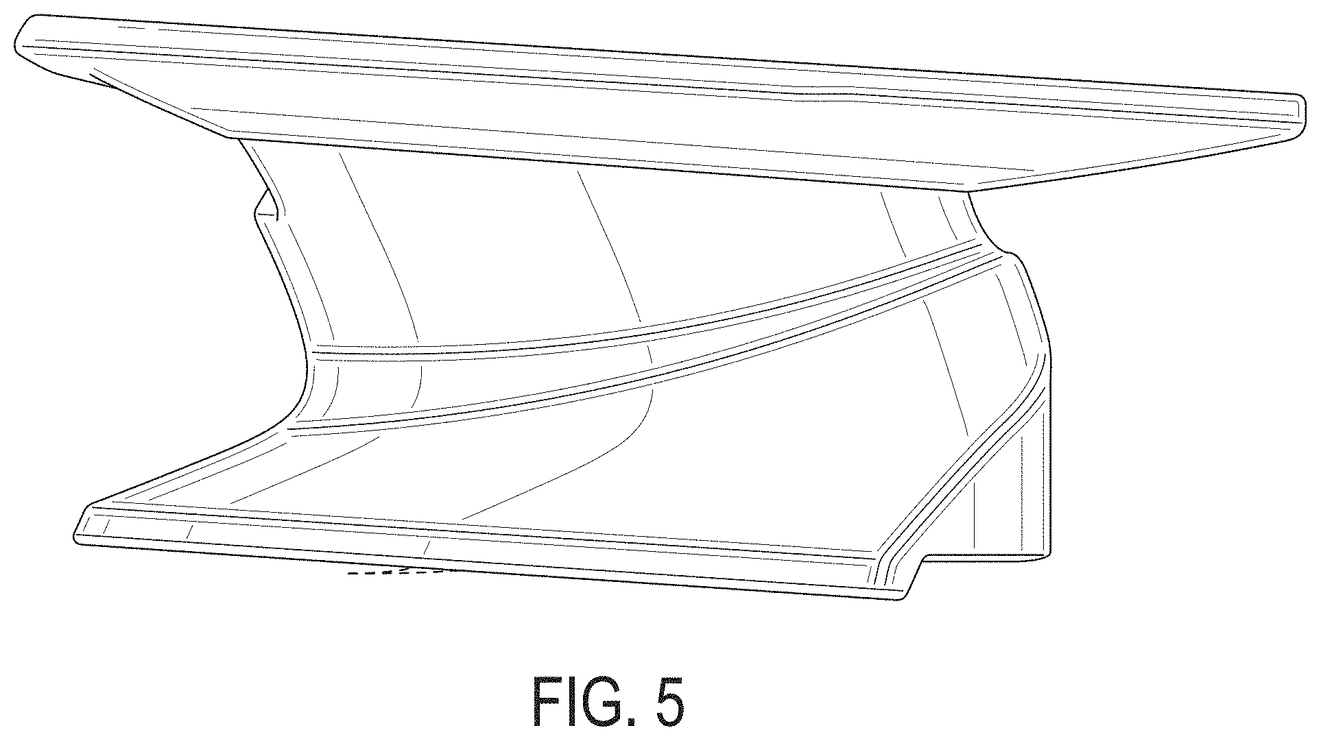 Patent USD1001028 Figure 5 – Rear spoiler for motor vehicle