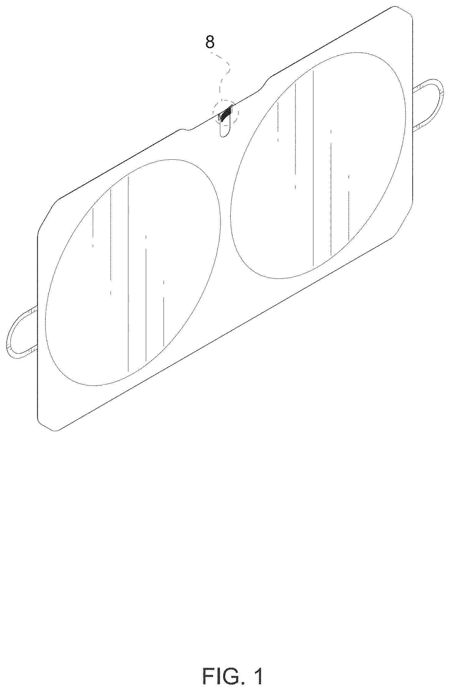Patent USD1001029 Figure 1 – Car sunshade