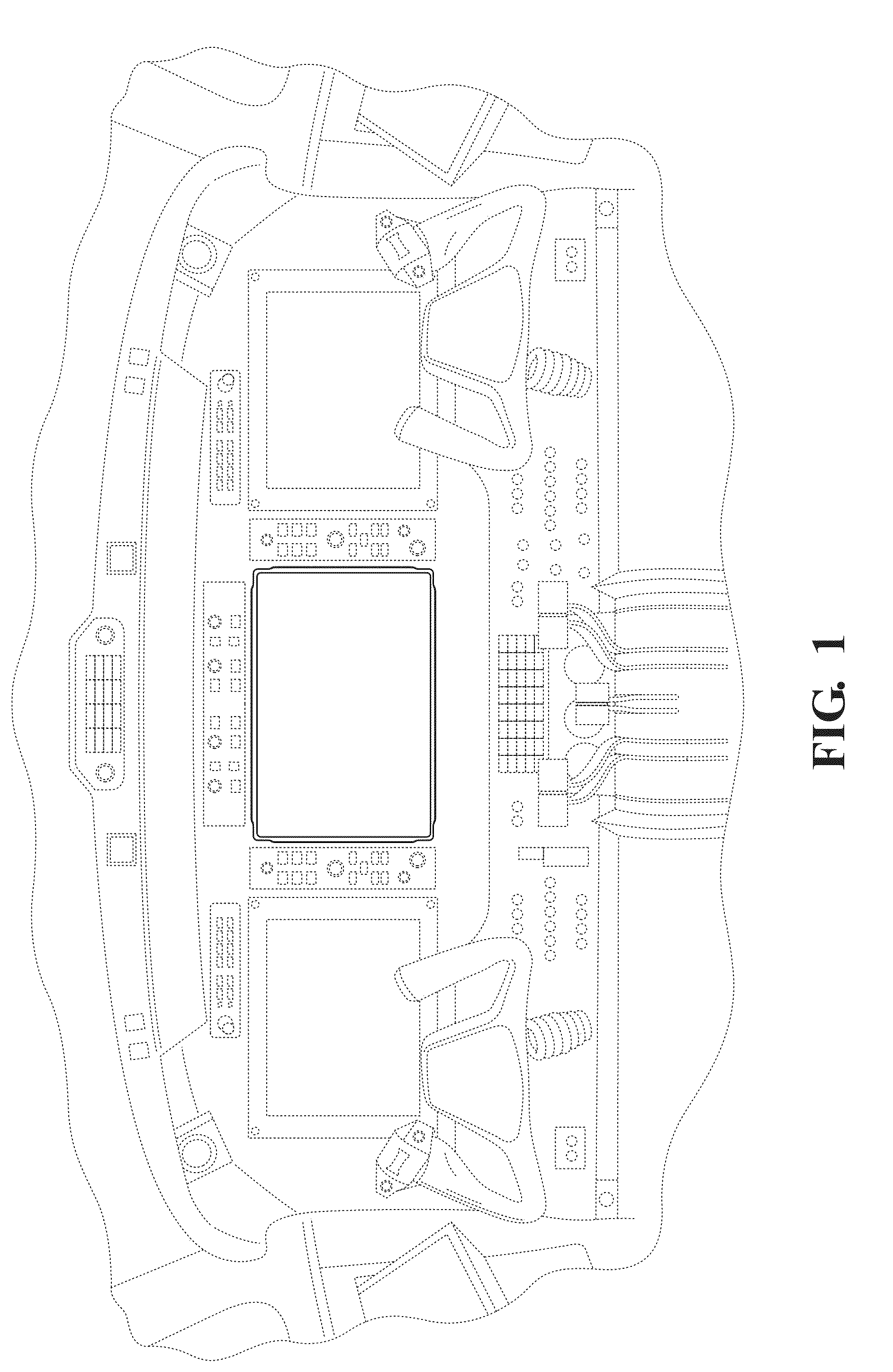 Patent USD1001033 Figure 1 – Gripping device for an avionics display