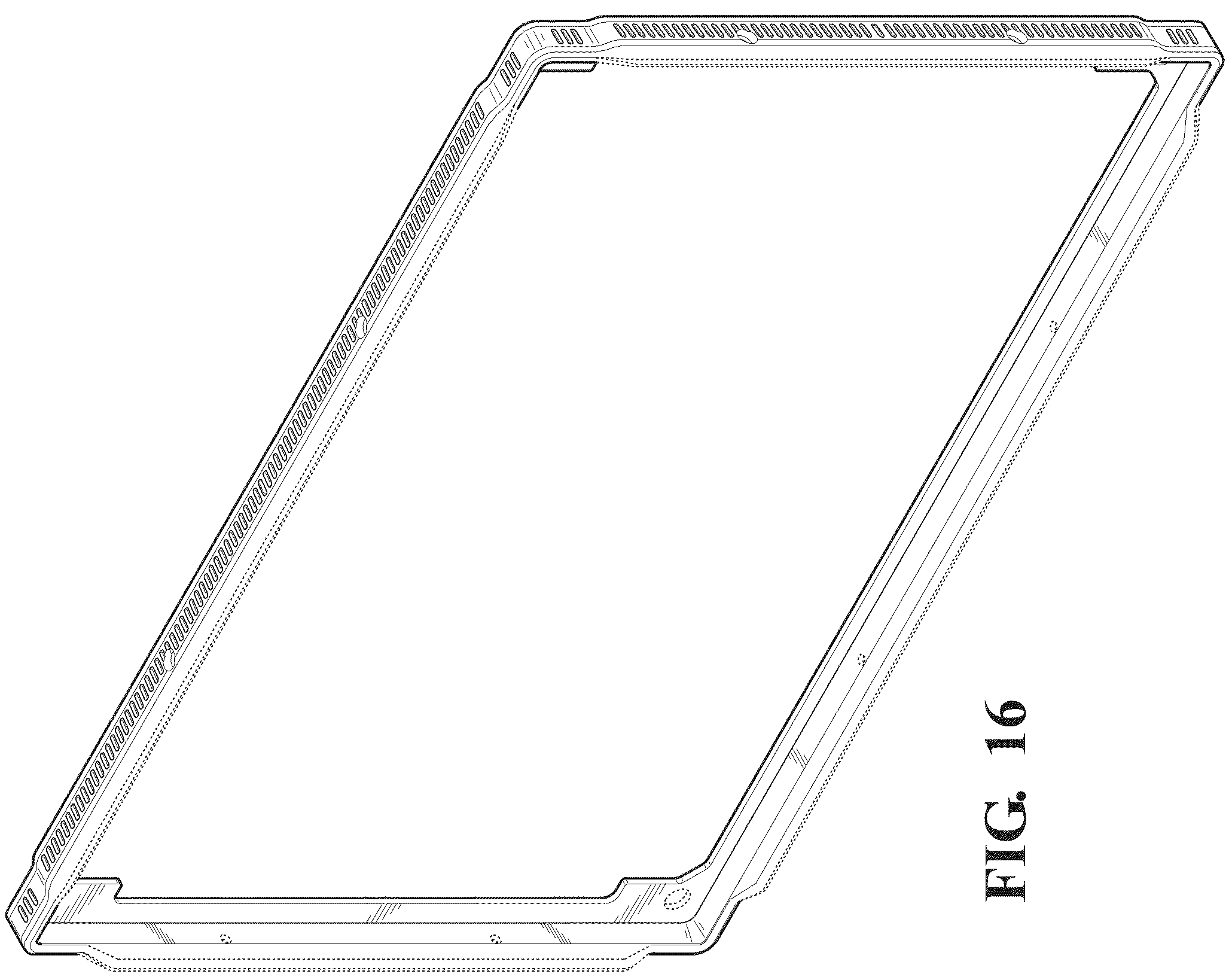 Patent USD1001033 Figure 12 – Gripping device for an avionics display