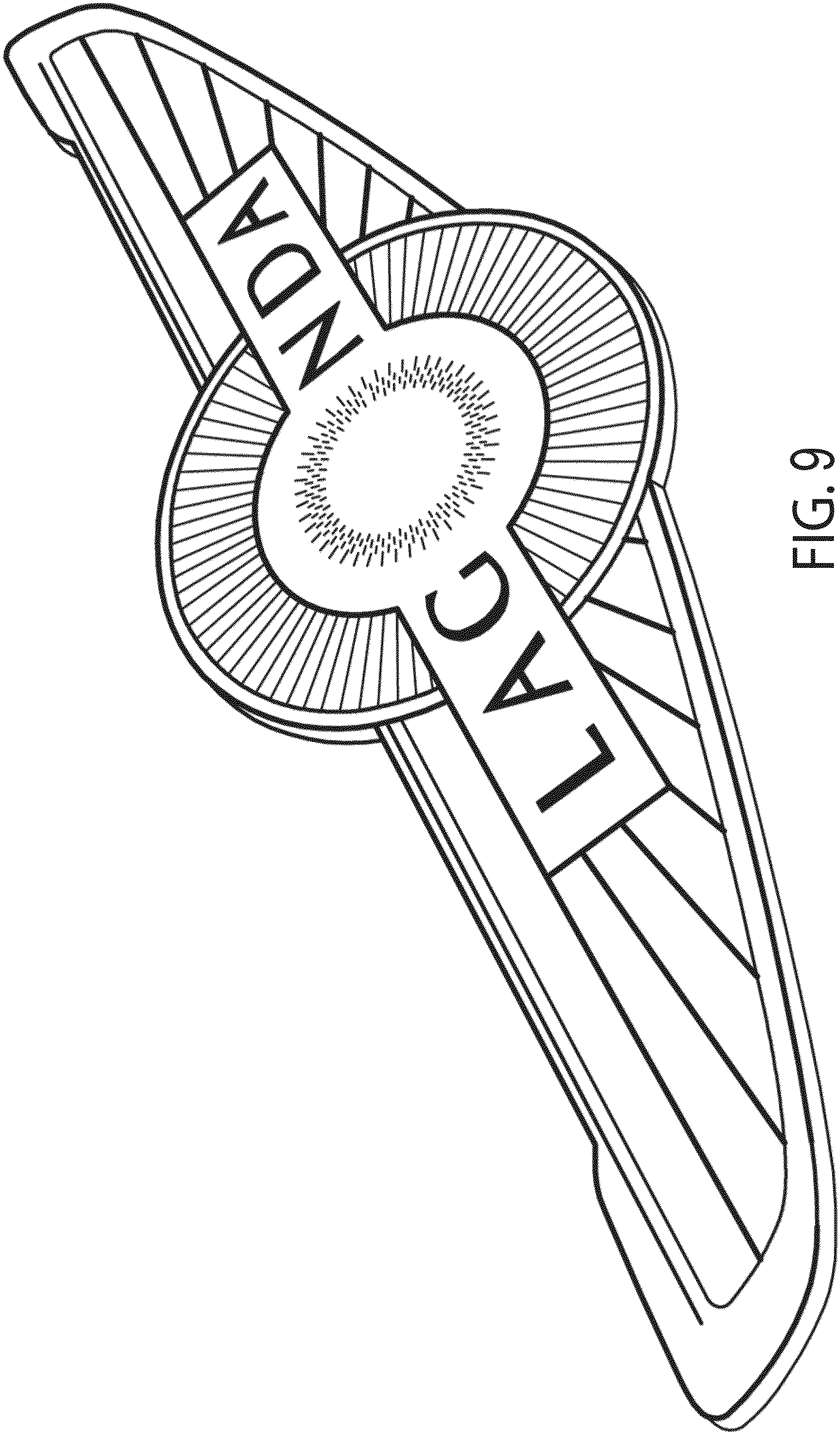 Patent USD1001037 Figure 7 – Badge or replica thereof