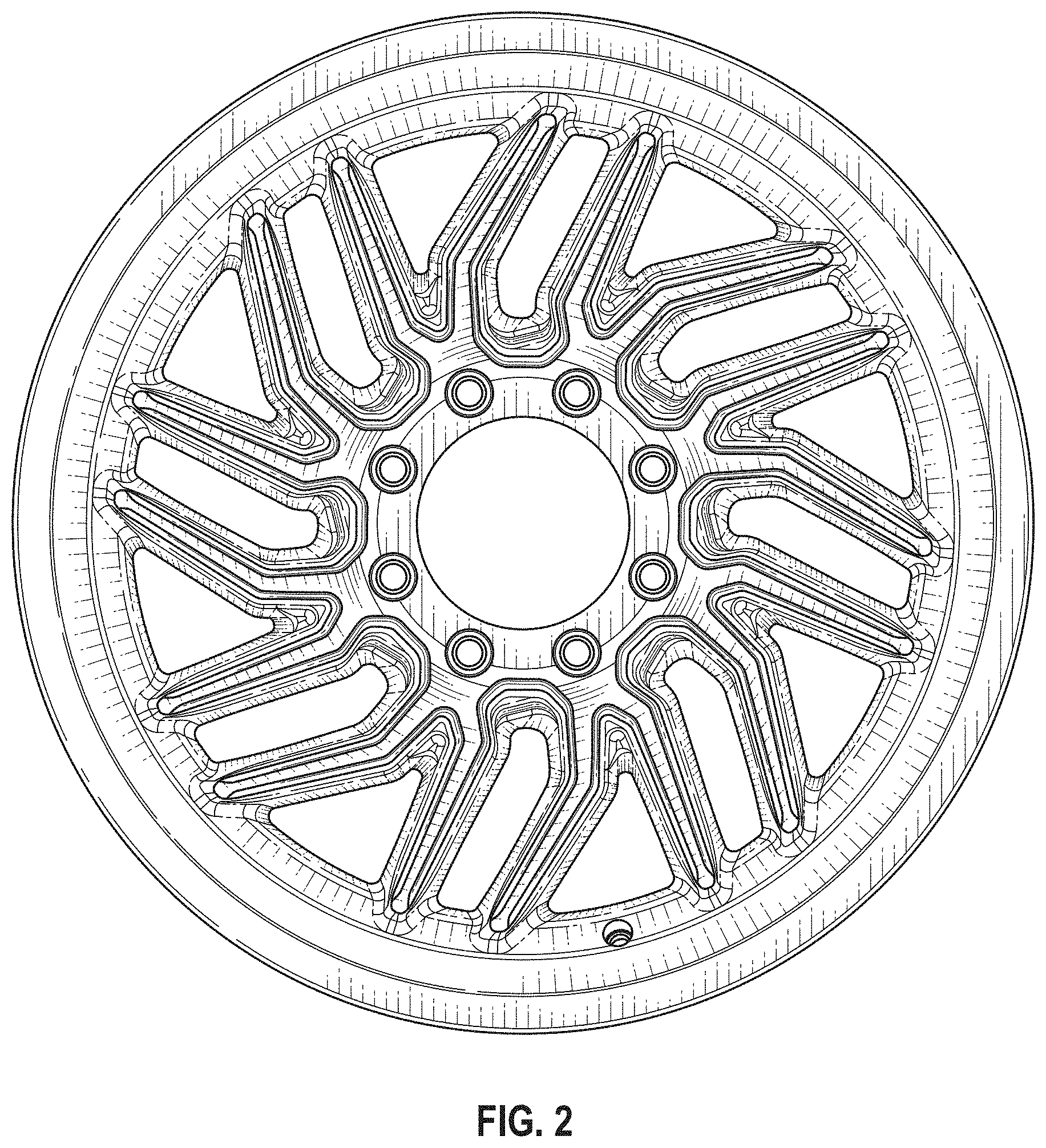 Patent USD1001038 Figure 2 – Wheel