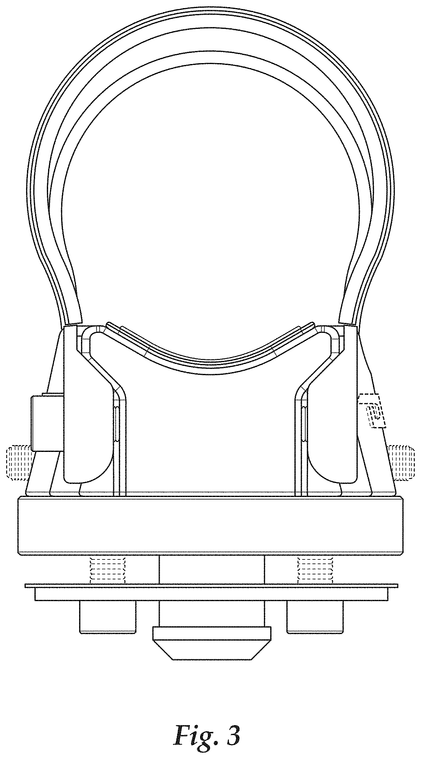 Patent USD1001039 Figure 3 – Clamp for ATV, boat, and/or jetski