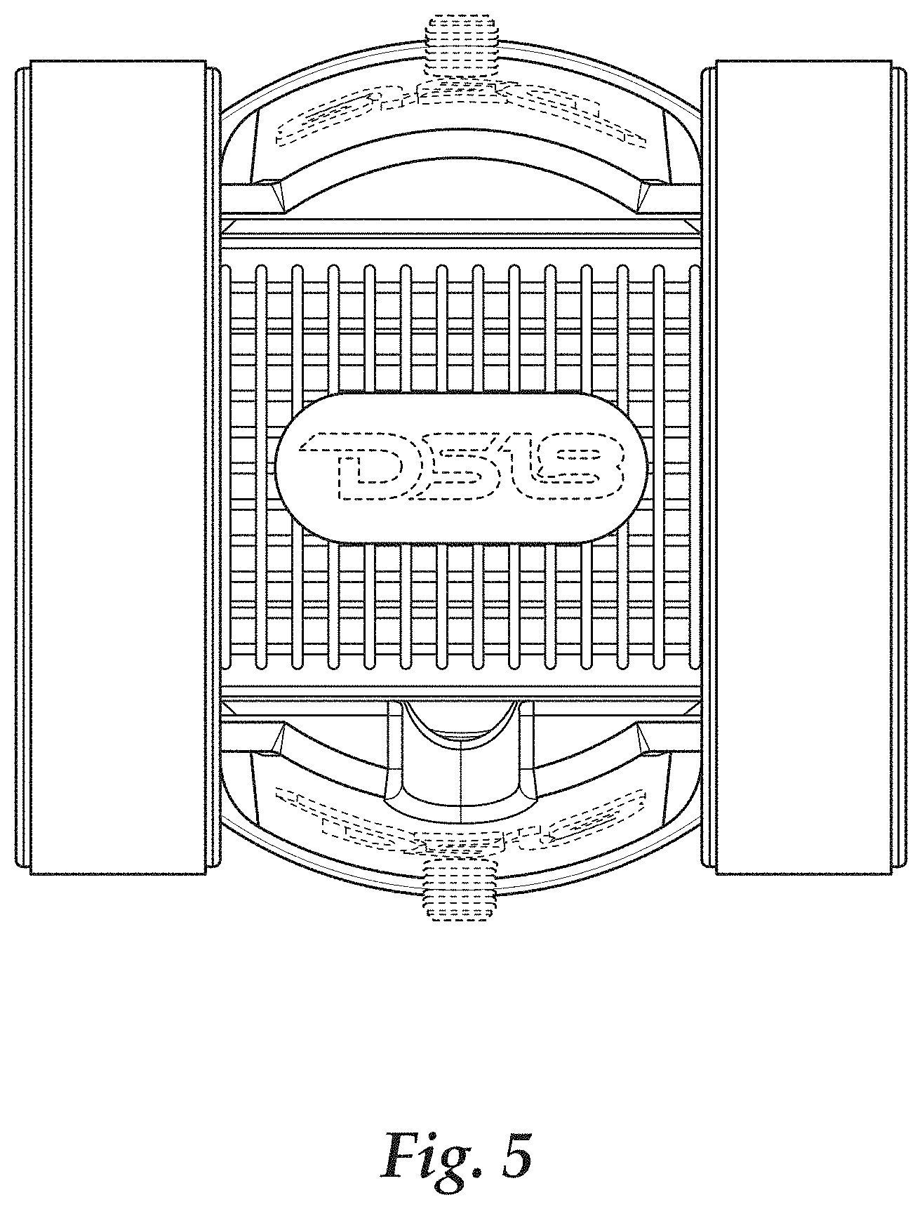 Patent USD1001039 Figure 5 – Clamp for ATV, boat, and/or jetski