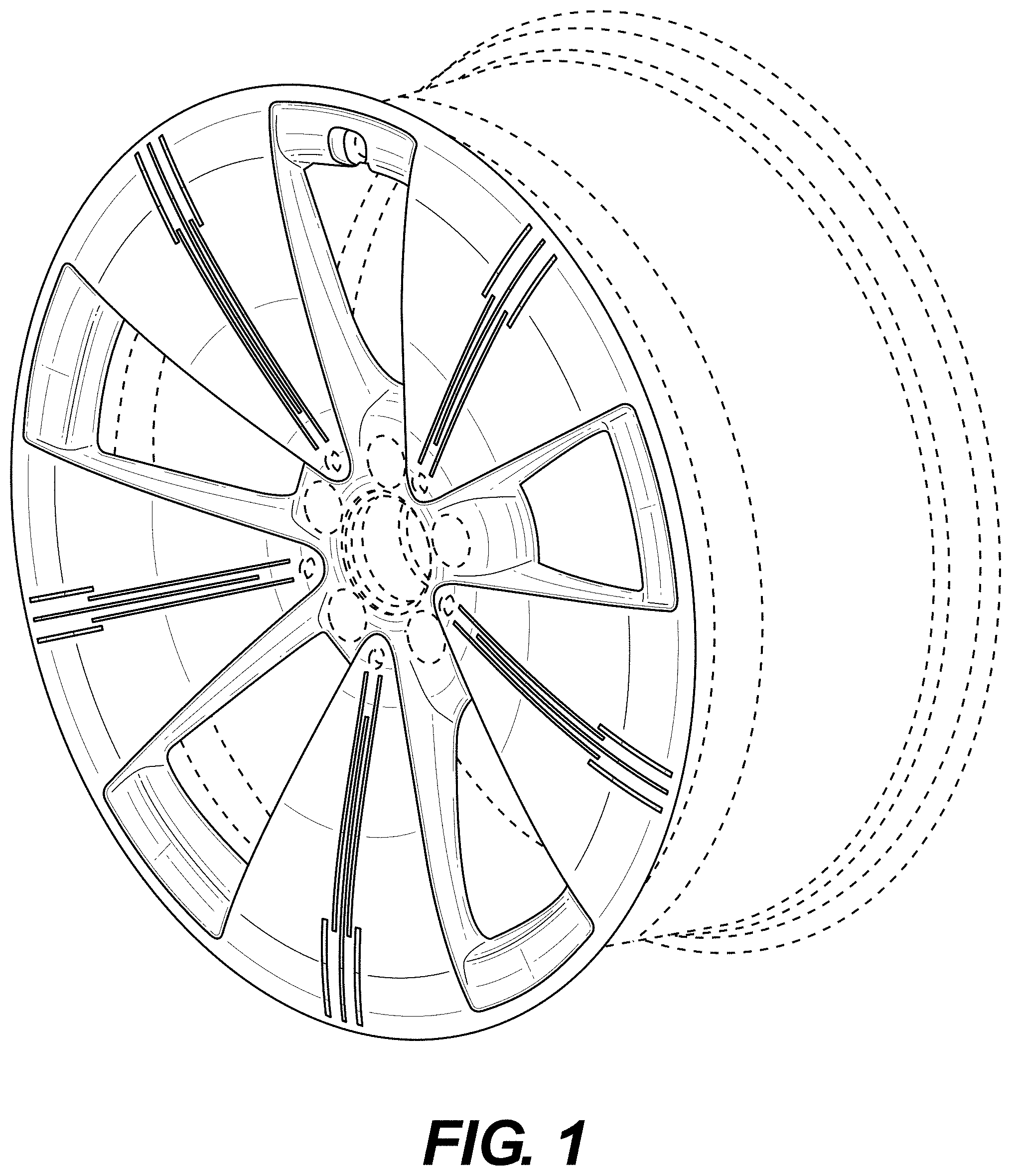 Patent USD1001040 Figure 1 – Wheel or wheel cover