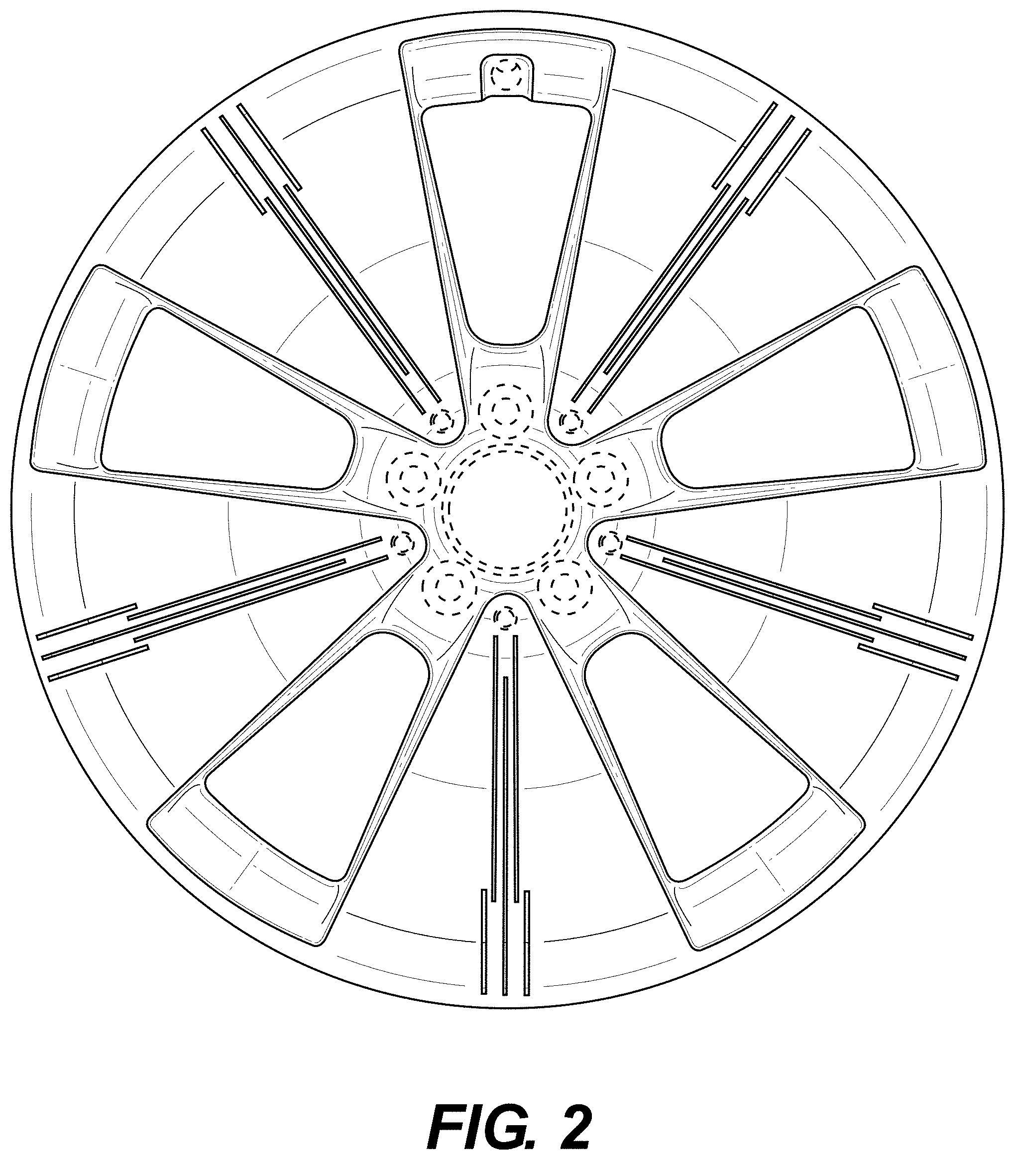 Patent USD1001040 Figure 2 – Wheel or wheel cover