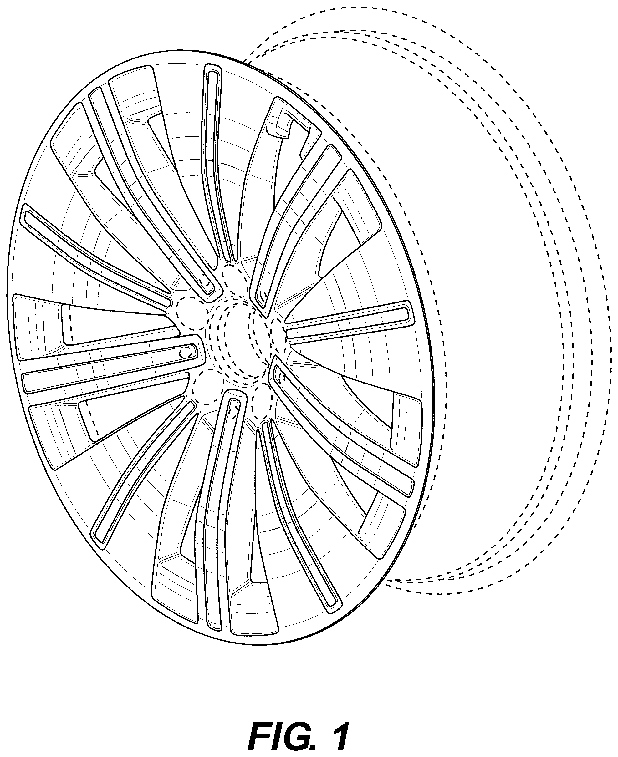 Patent USD1001041 Figure 1 – Wheel or wheel cover