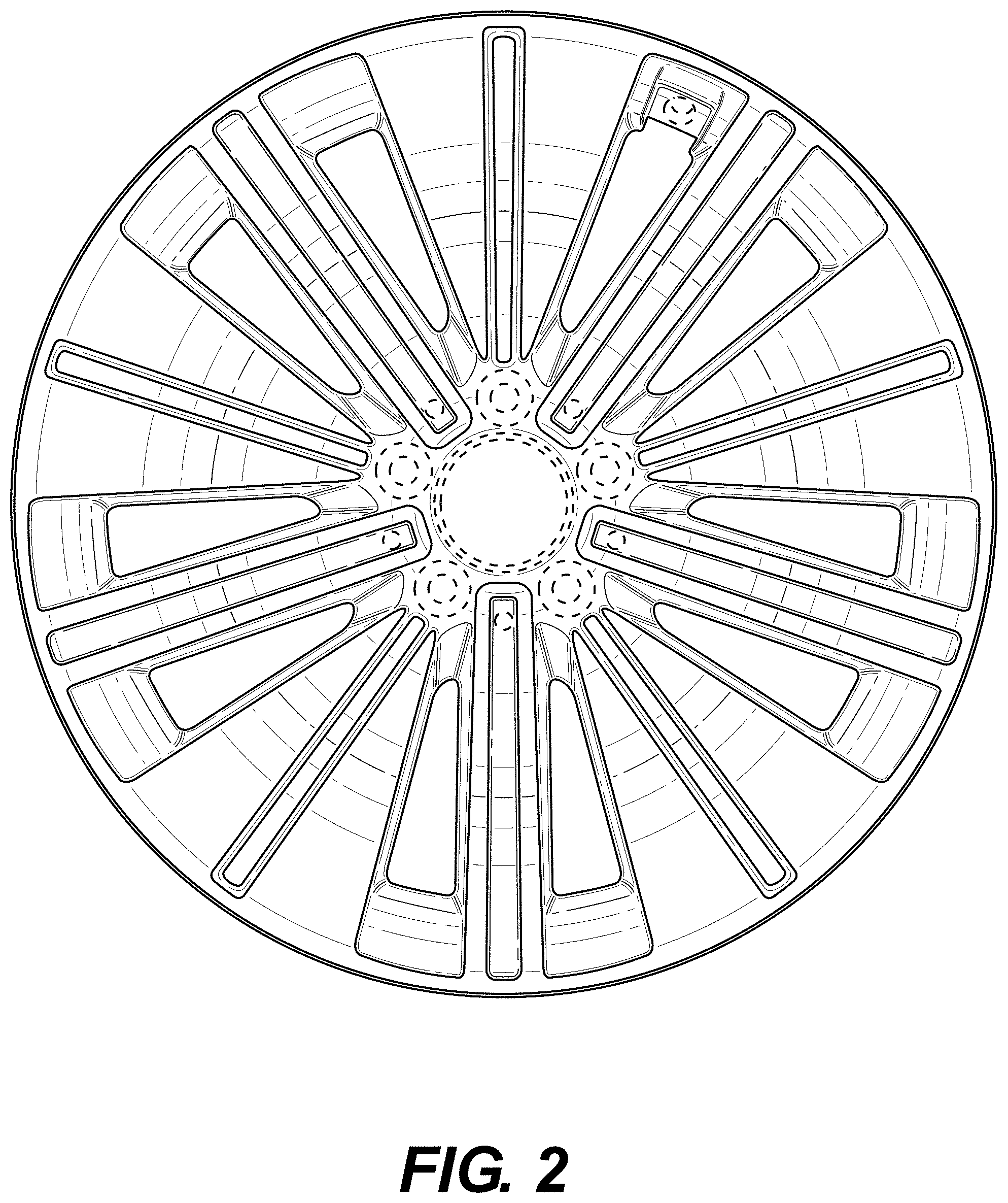 Patent USD1001041 Figure 2 – Wheel or wheel cover