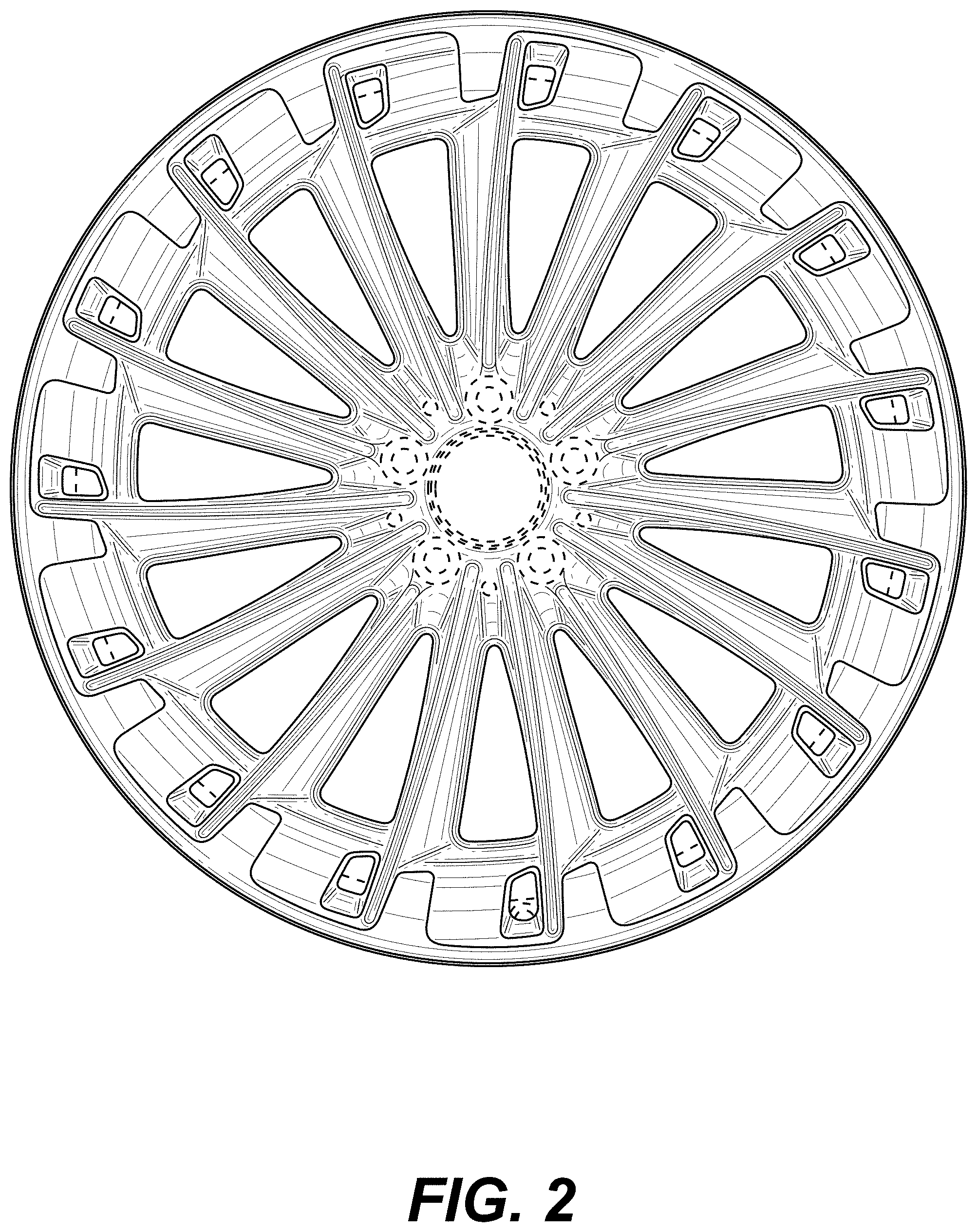 Patent USD1001042 Figure 2 – Wheel or wheel cover