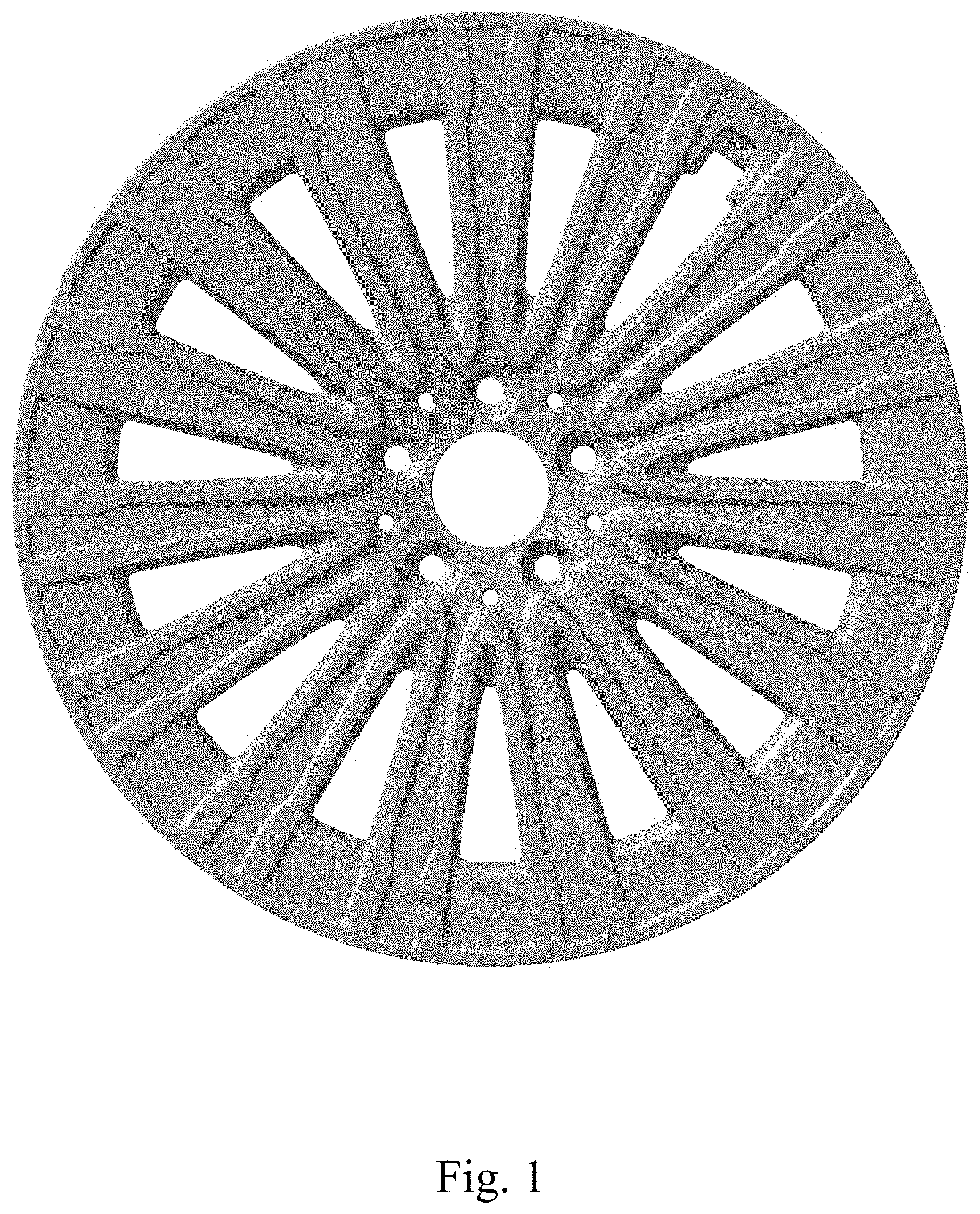 Patent USD1001043 Figure 1 – Wheel or wheel cover
