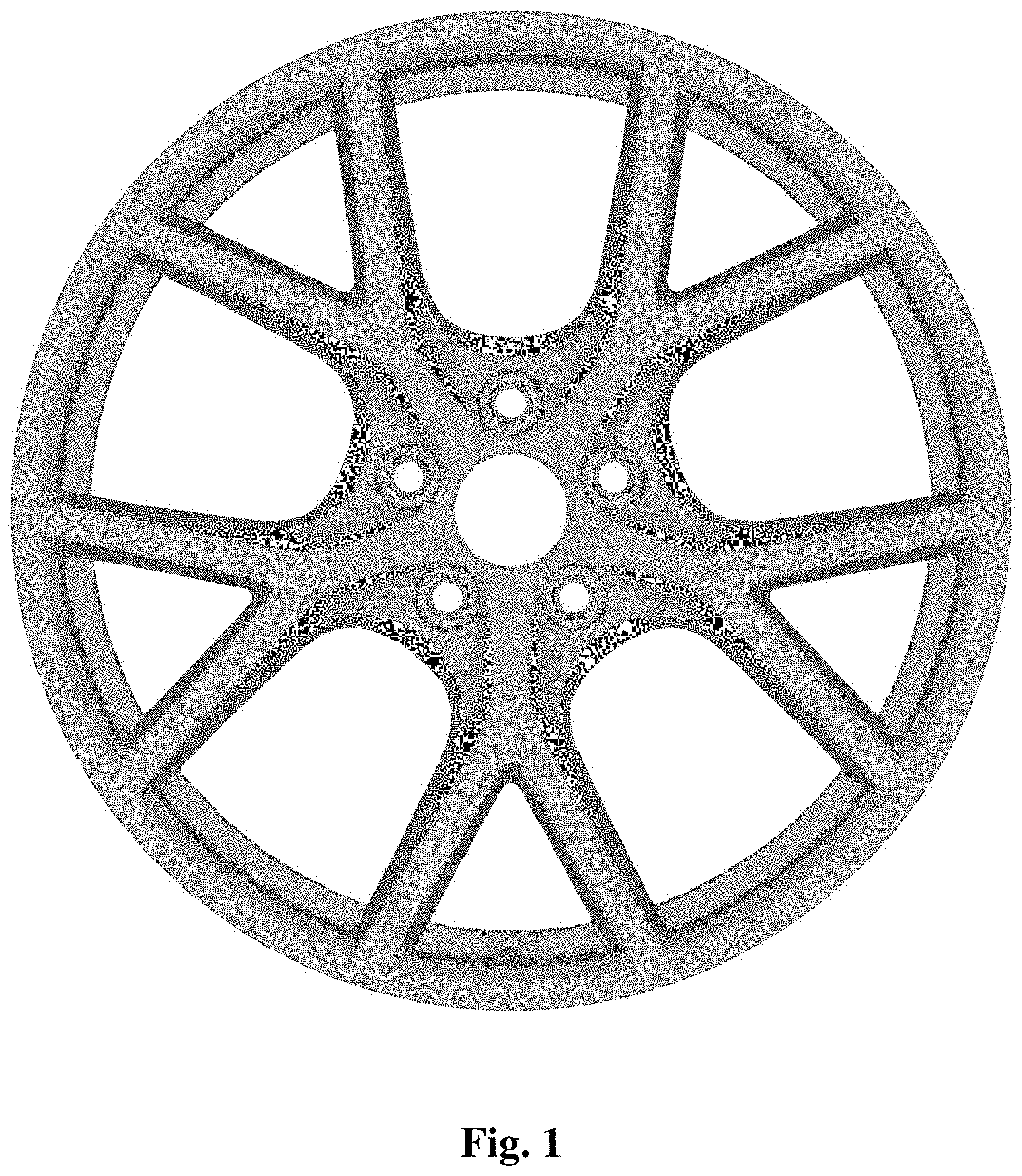 Patent USD1001044 Figure 1 – Vehicle wheel rim