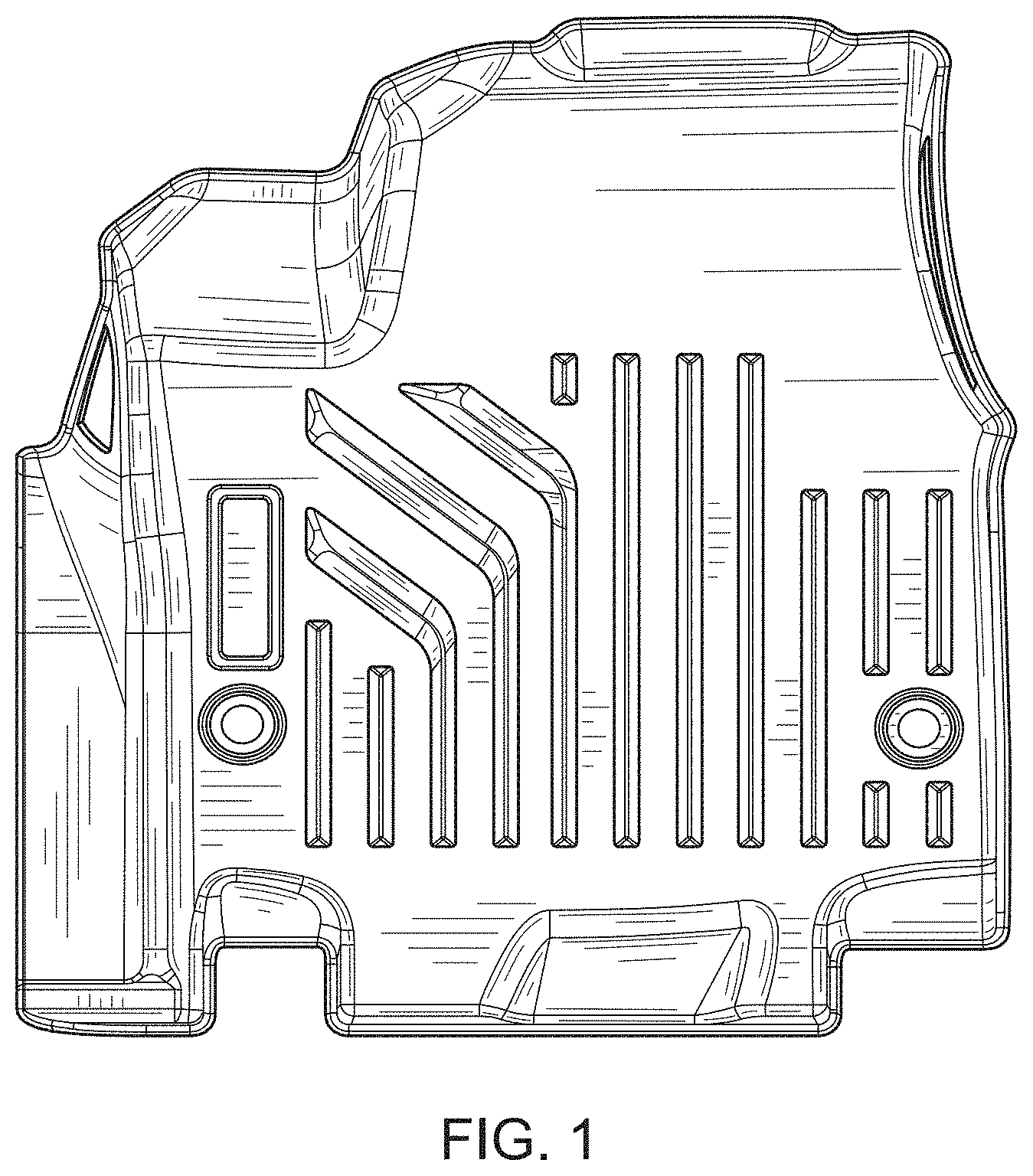 Patent USD1001048 Figure 1 – Car floor mat