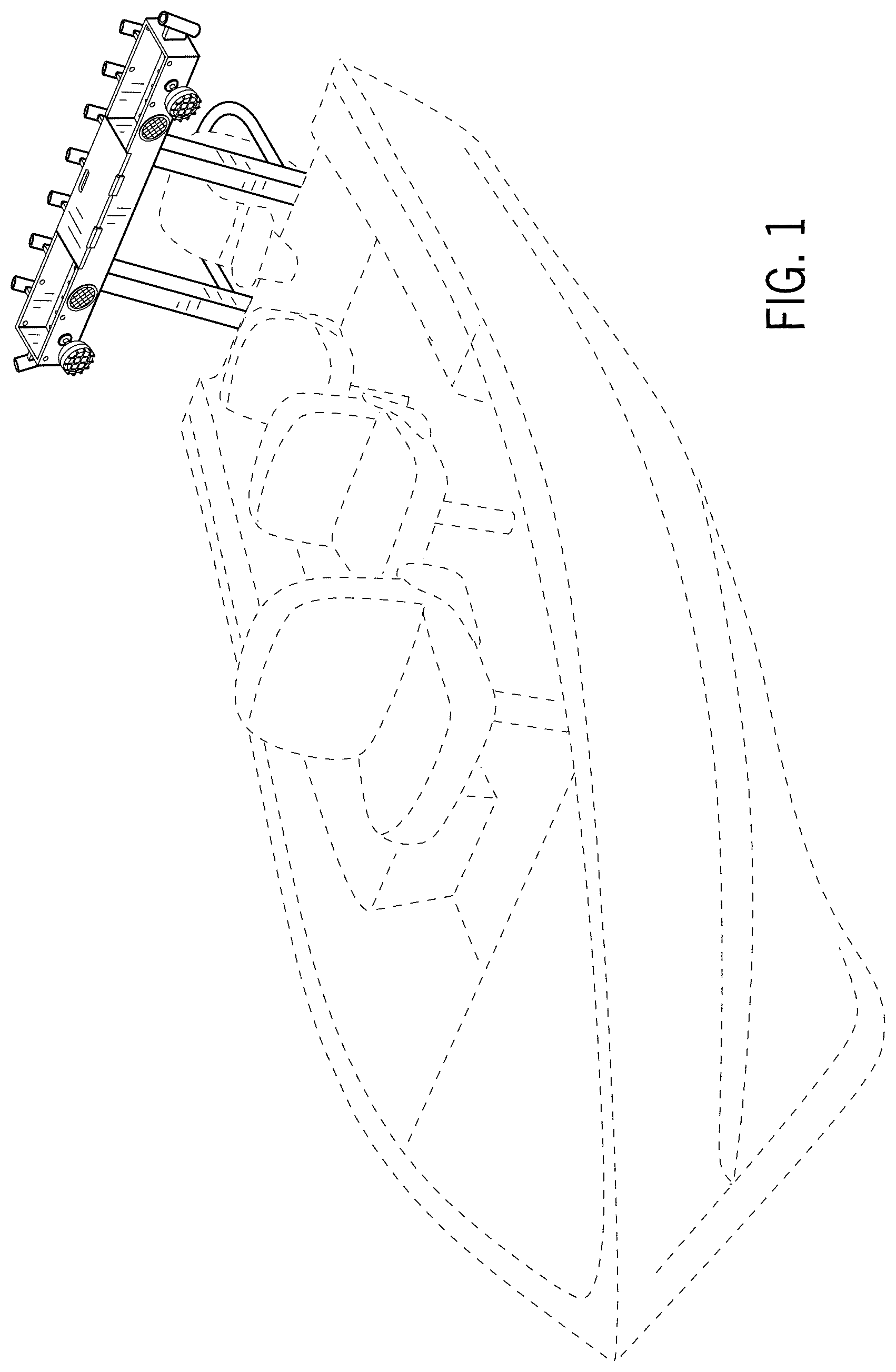 Patent USD1001049 Figure 1 – Boating rack