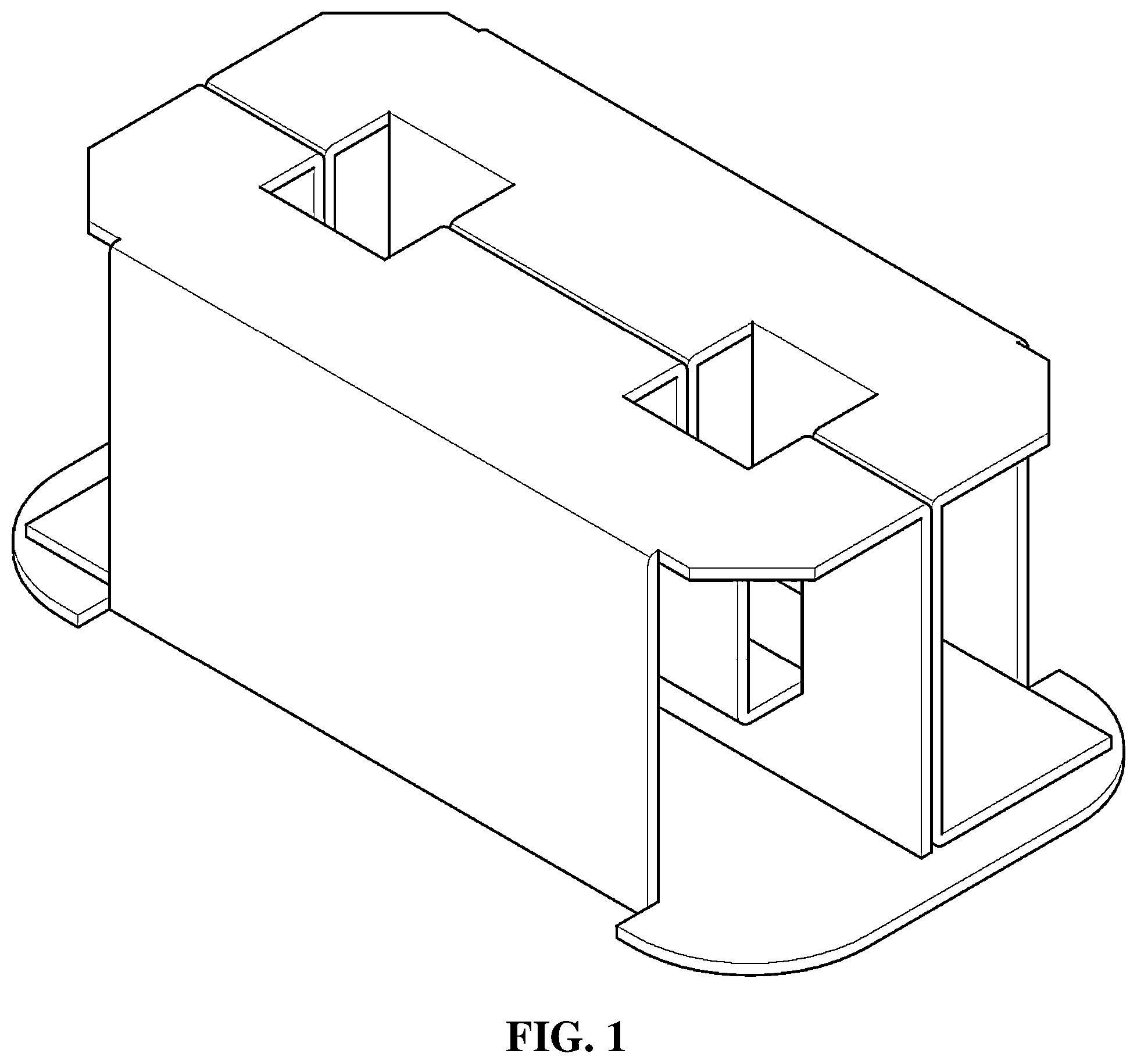 Patent USD1001051 Figure 1 – Packaging box insert