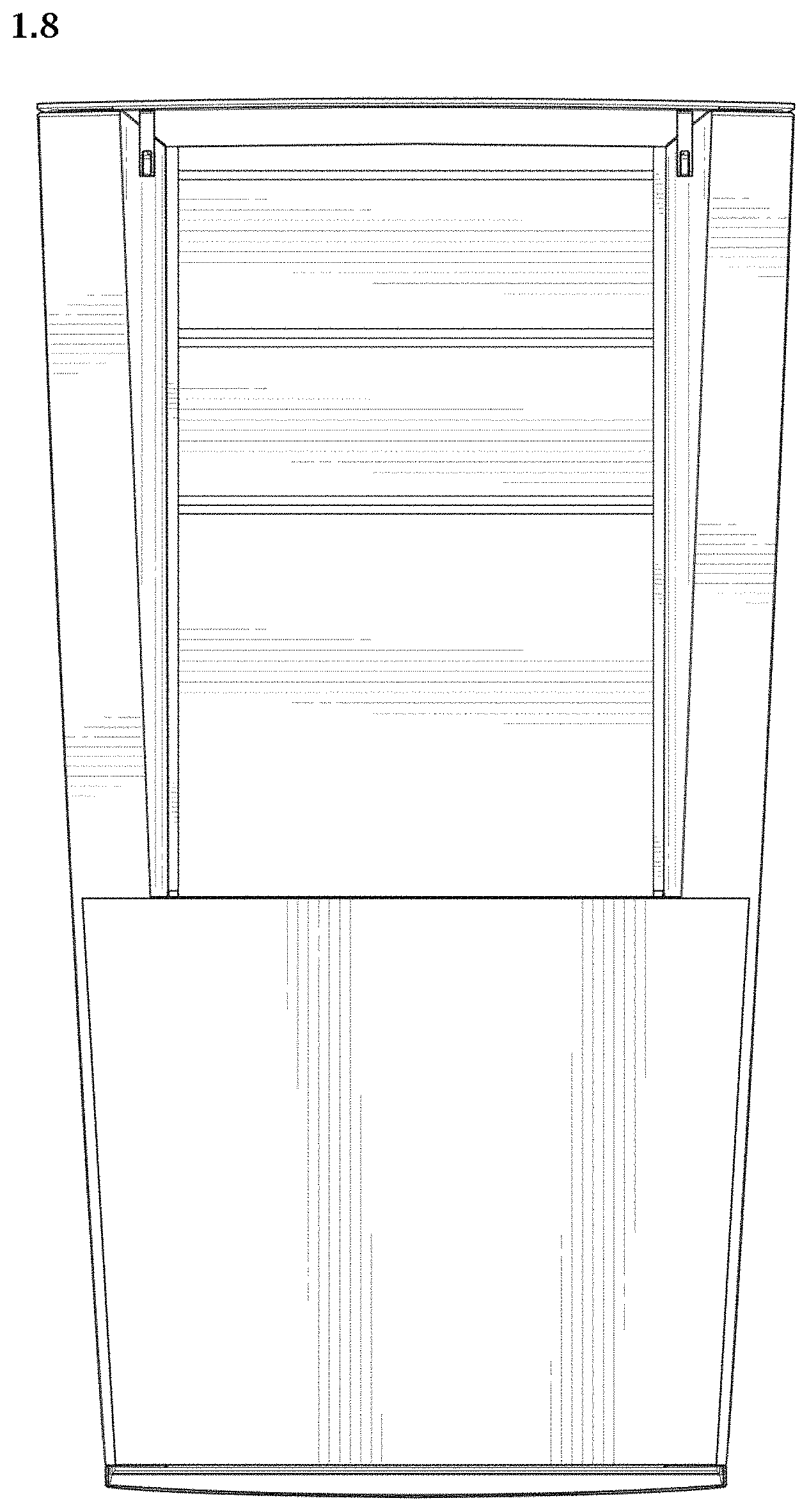 Patent USD1001053 Figure 8 – Pop-up camper for pick-up truck
