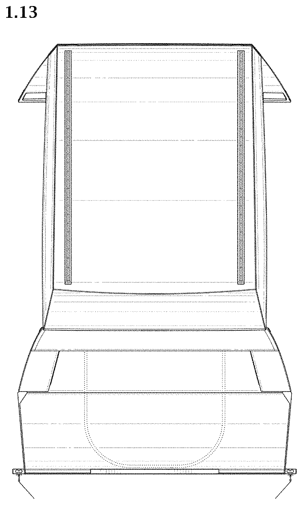 Patent USD1001053 Figure 13 – Pop-up camper for pick-up truck