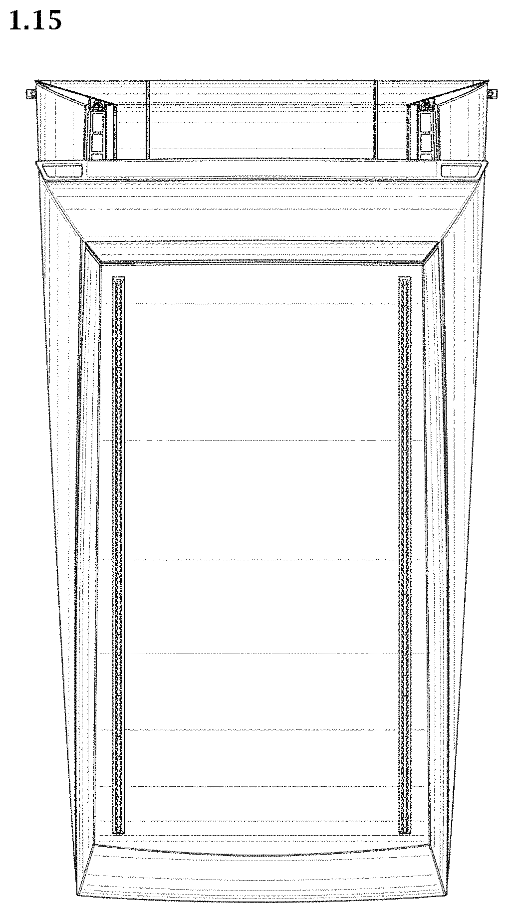 Patent USD1001053 Figure 15 – Pop-up camper for pick-up truck