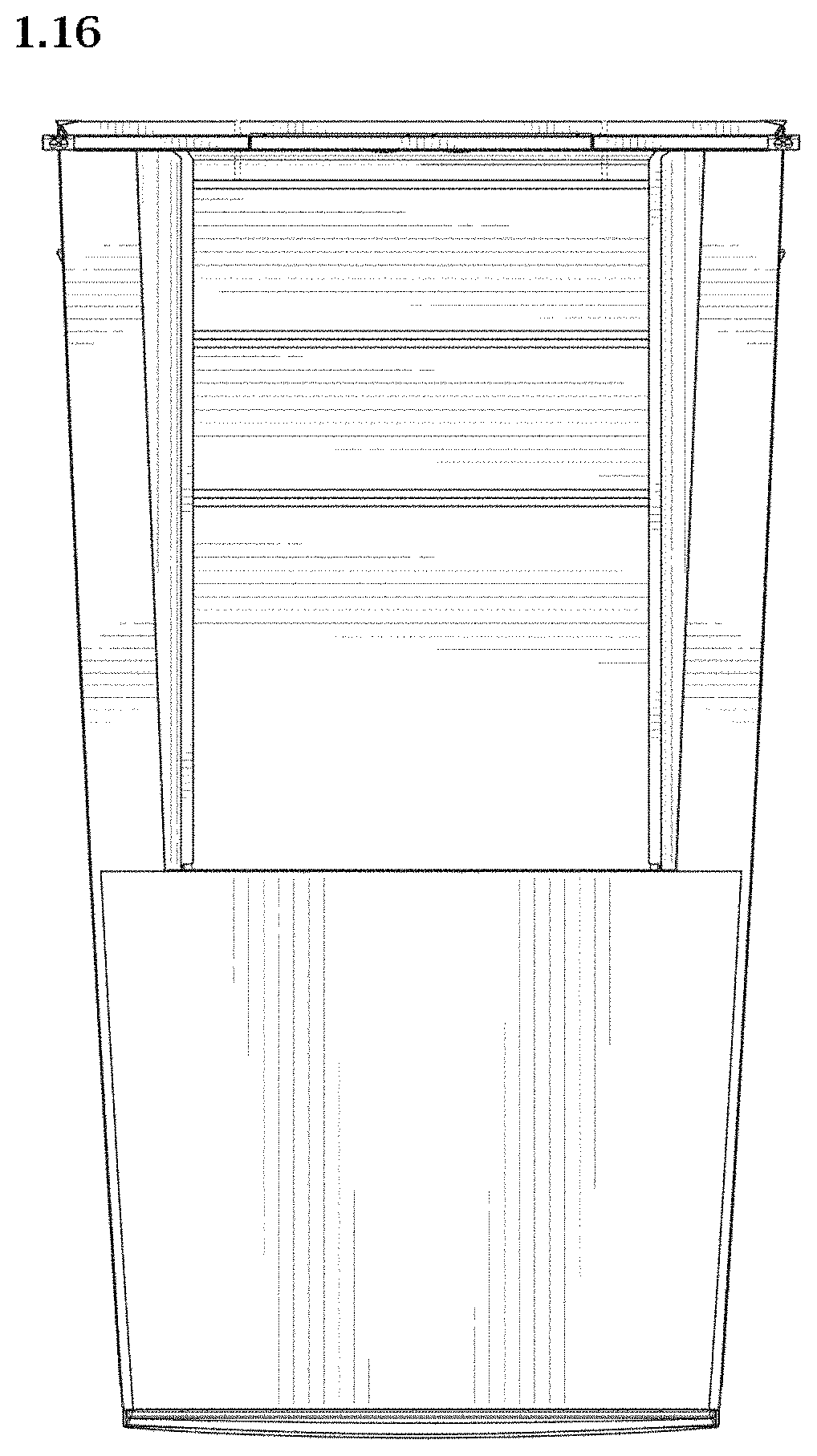 Patent USD1001053 Figure 16 – Pop-up camper for pick-up truck