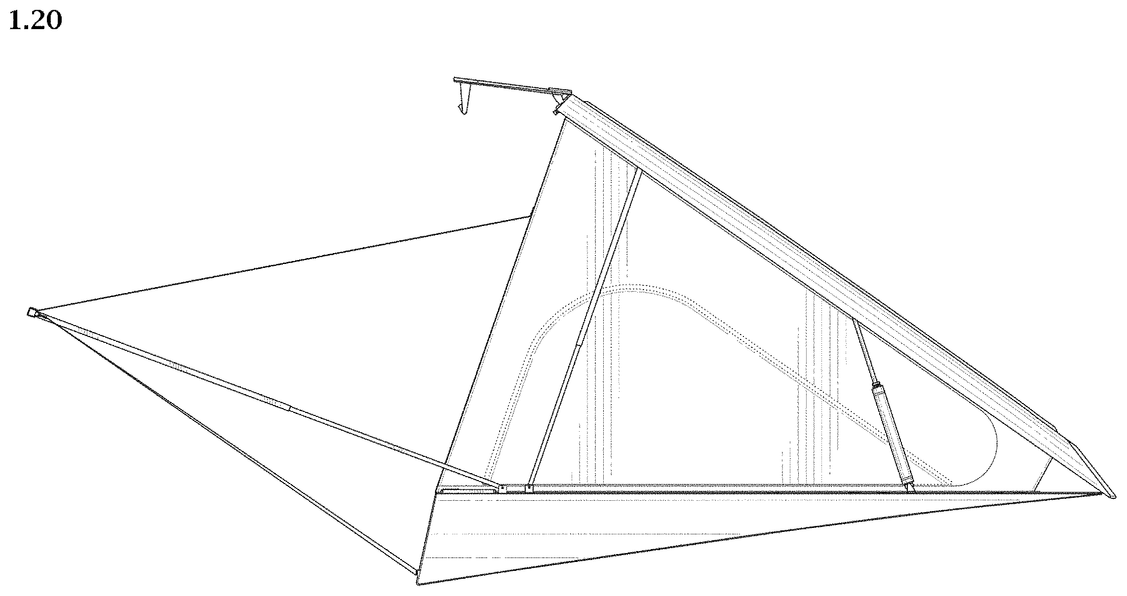 Patent USD1001053 Figure 20 – Pop-up camper for pick-up truck