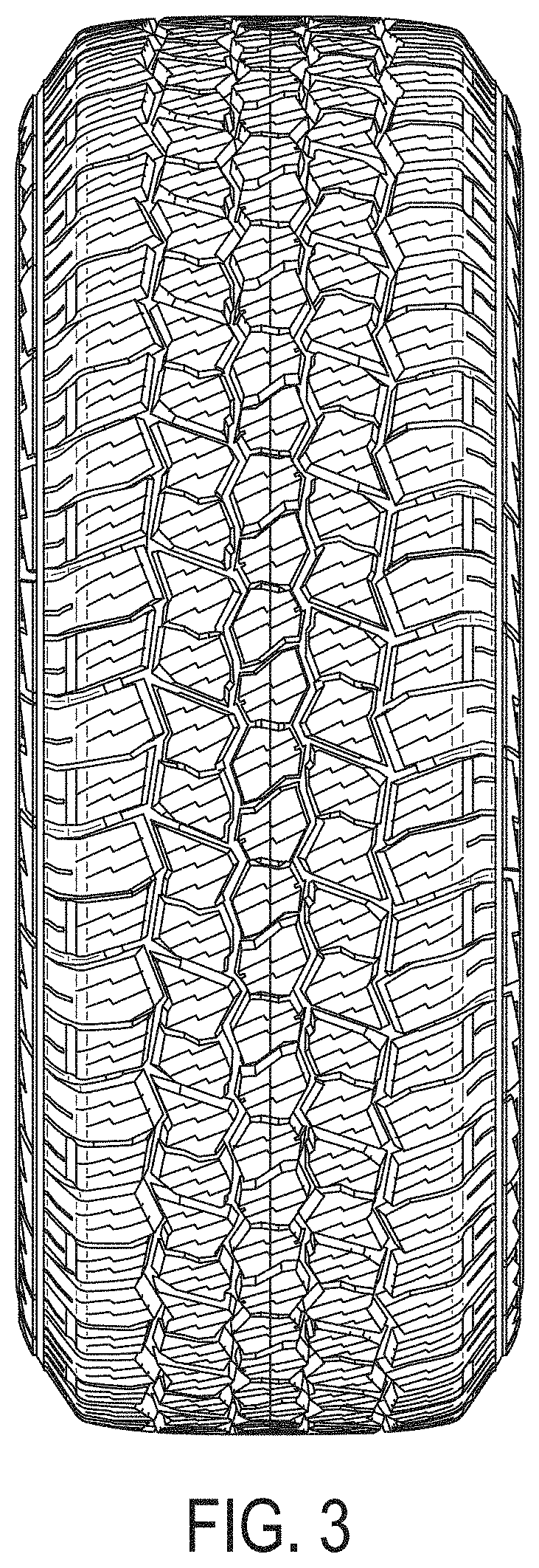 Patent USD1001056 Figure 3 – Tire
