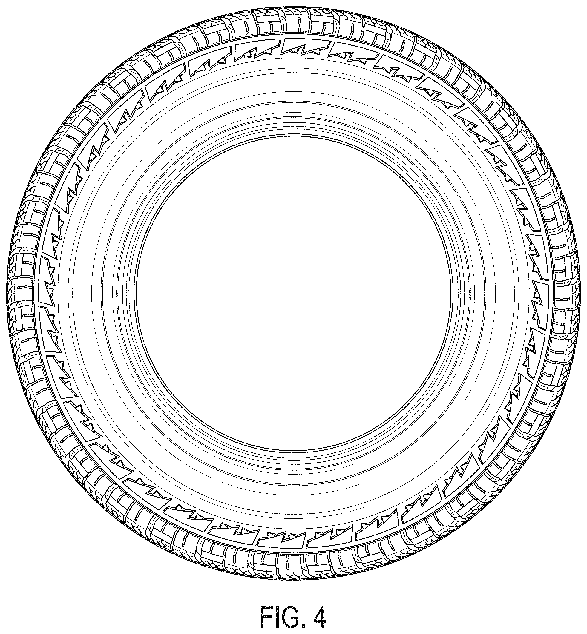 Patent USD1001056 Figure 4 – Tire