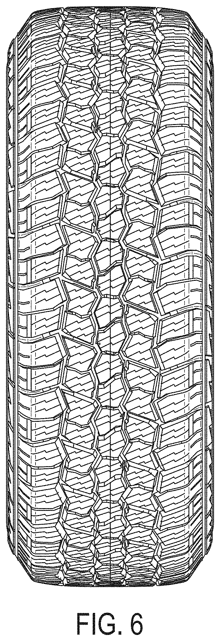 Patent USD1001056 Figure 6 – Tire