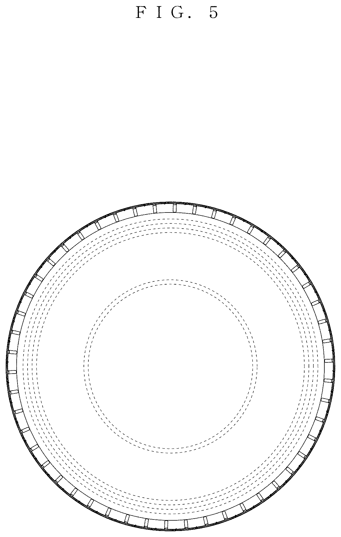 Patent USD1001058 Figure 5 – Tread portion of an automobile tire