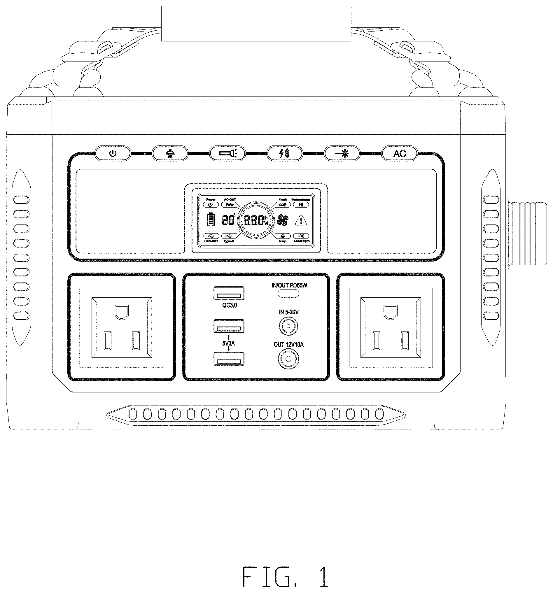 Patent USD1001059 — Portable power station — Figure 1