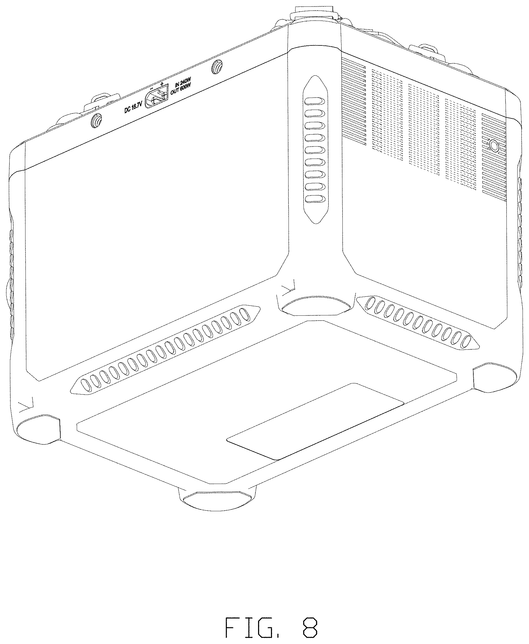 Patent USD1001059 Figure 8 – Portable power station