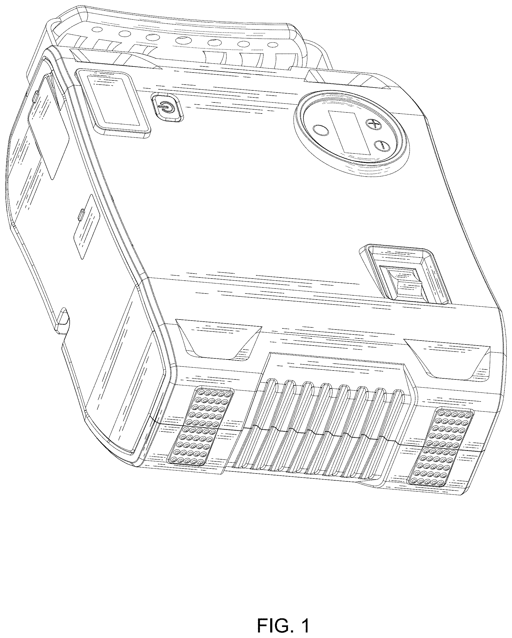 Patent USD1001065 Figure 1 – Jump starter with inflator
