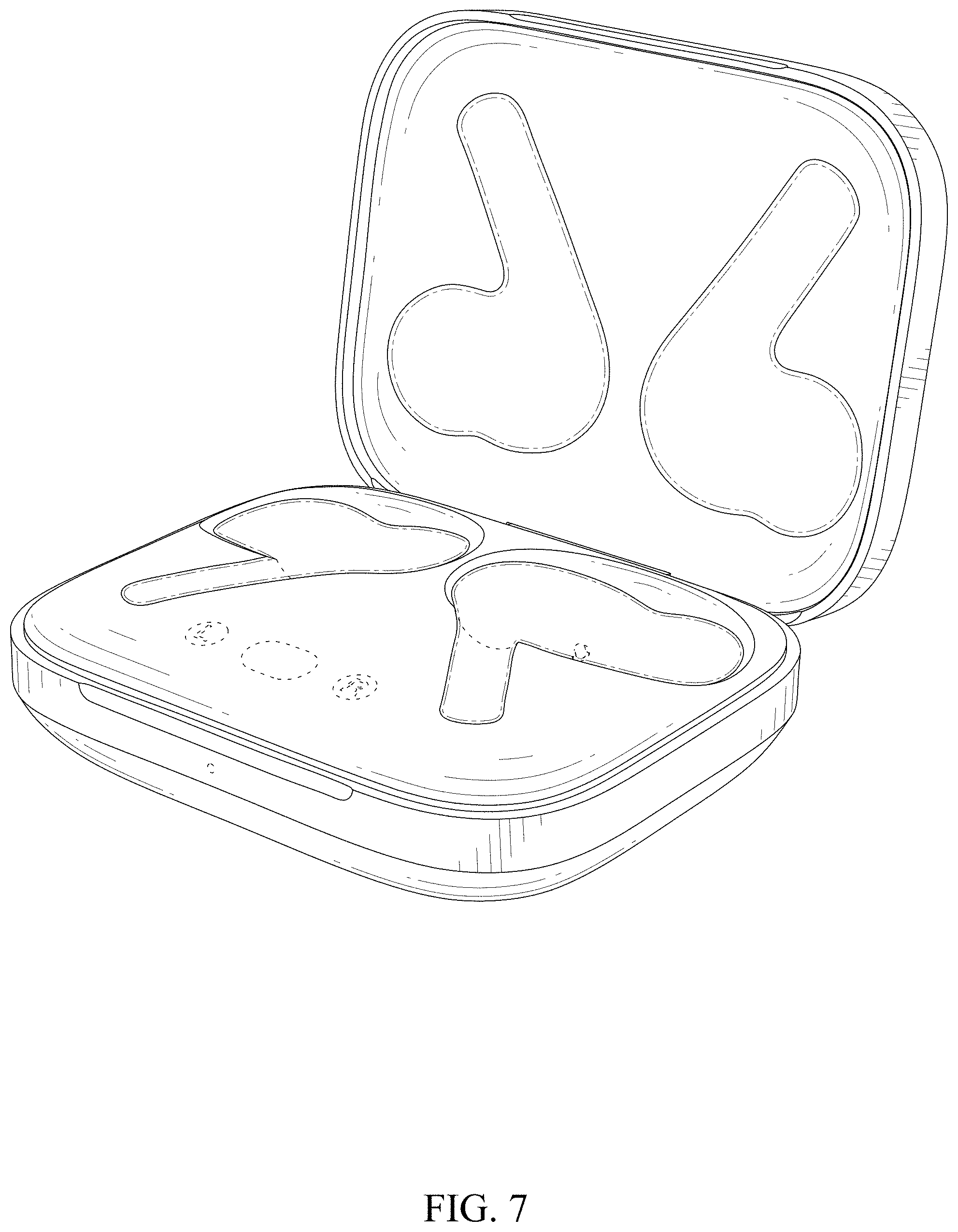 Patent USD1001068 Figure 7 – Charging case for earphones