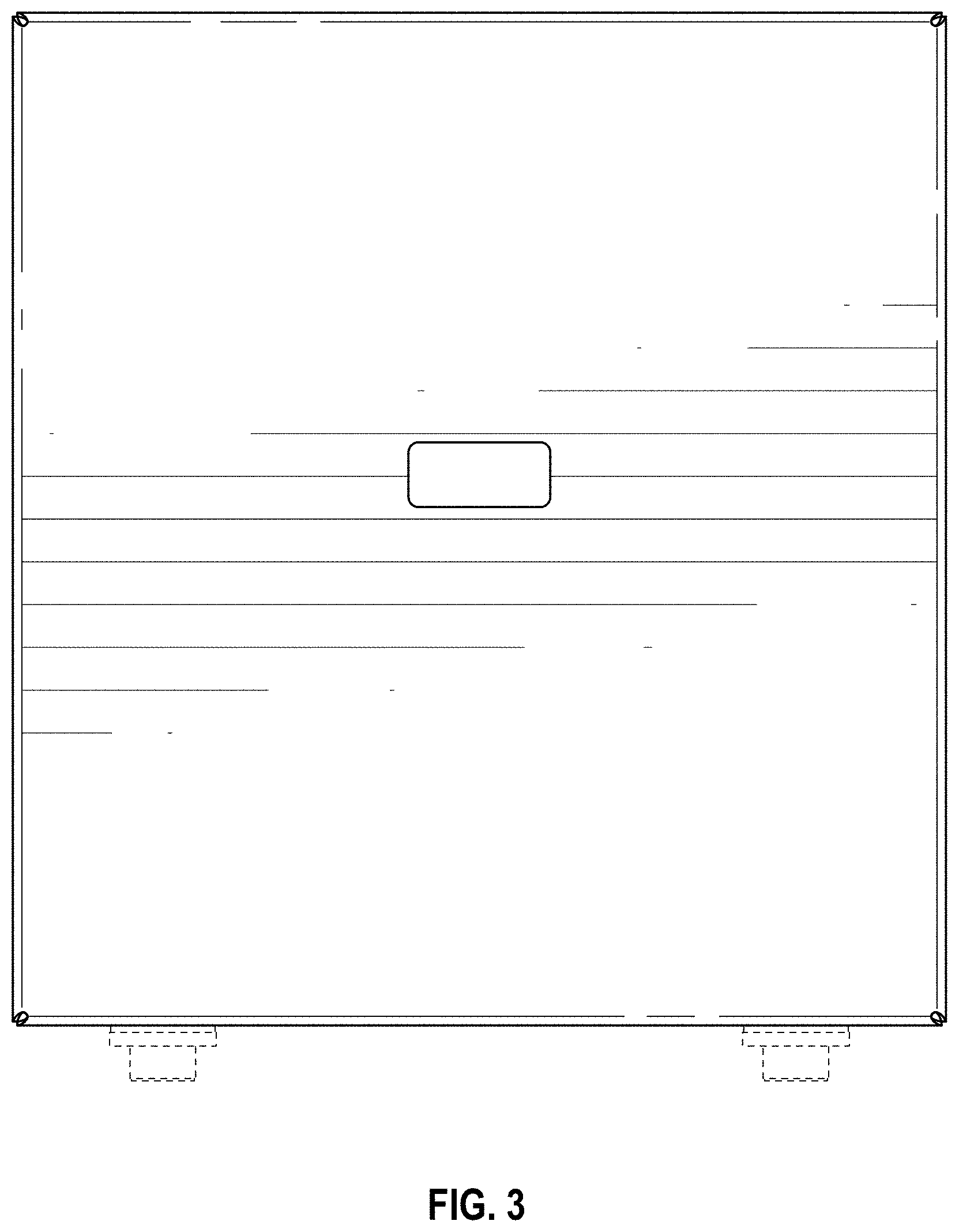 Patent USD1001070 Figure 3 – Golf cart battery with aperture therethrough