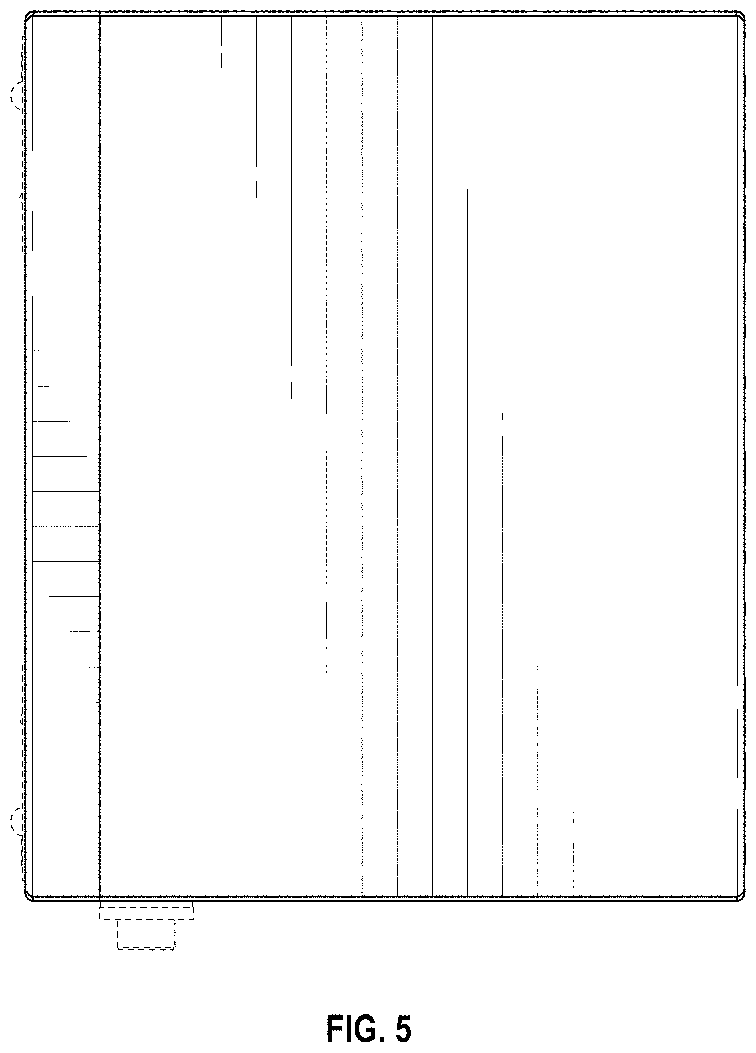 Patent USD1001070 Figure 5 – Golf cart battery with aperture therethrough