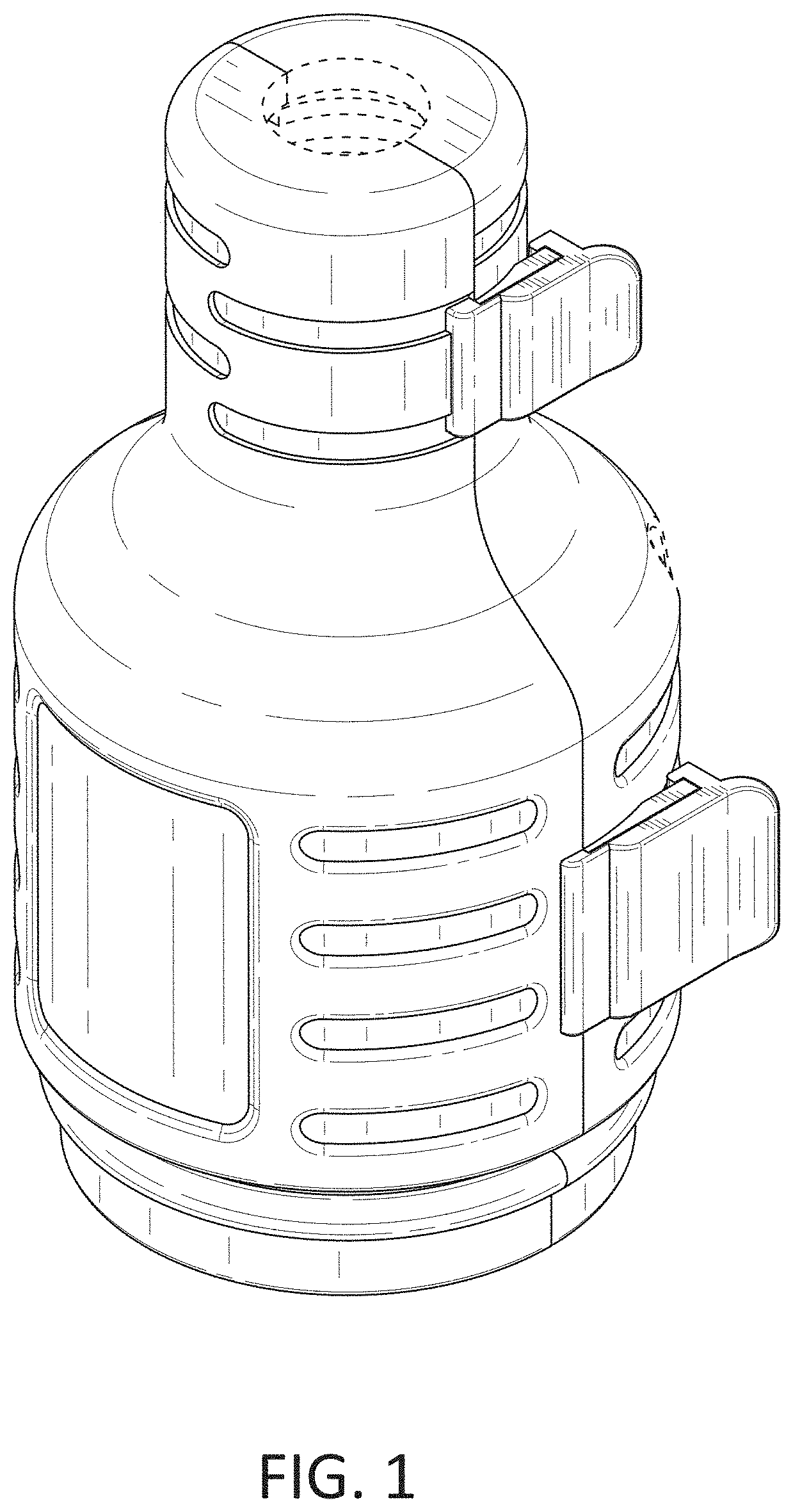 Patent USD1001076 Figure 1 – Extension cord connector