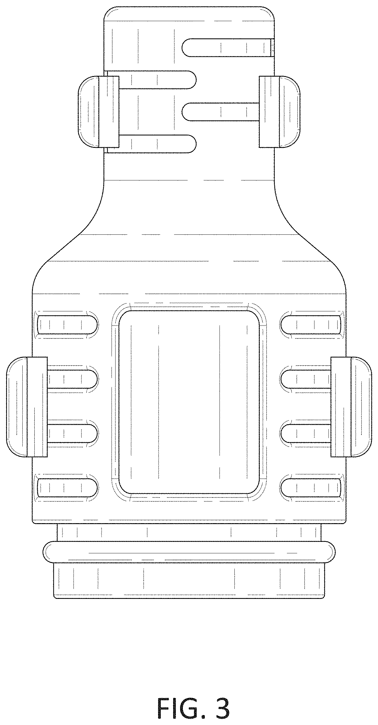 Patent USD1001076 Figure 3 – Extension cord connector