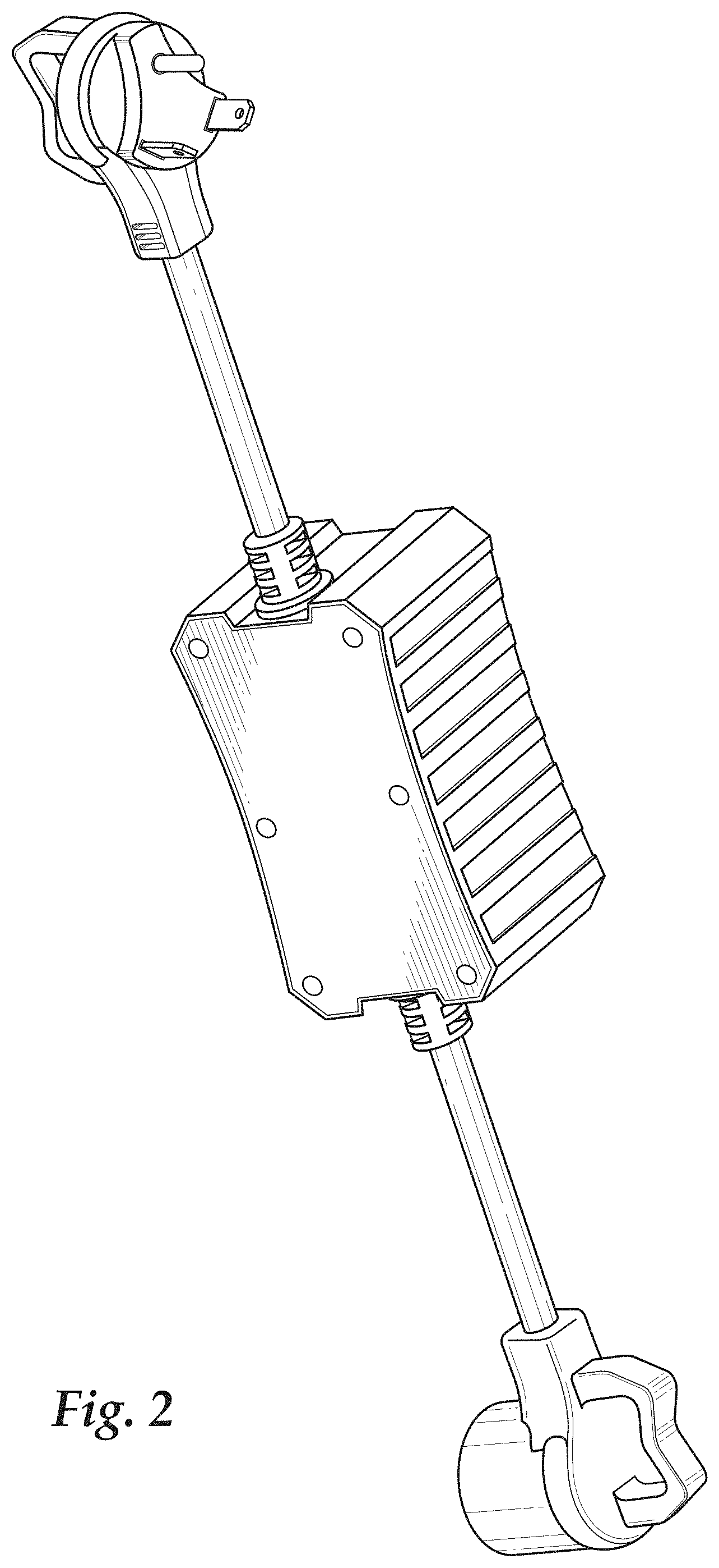 Patent USD1001078 Figure 2 – Combined circuit analyzer with surge protection and grip handles