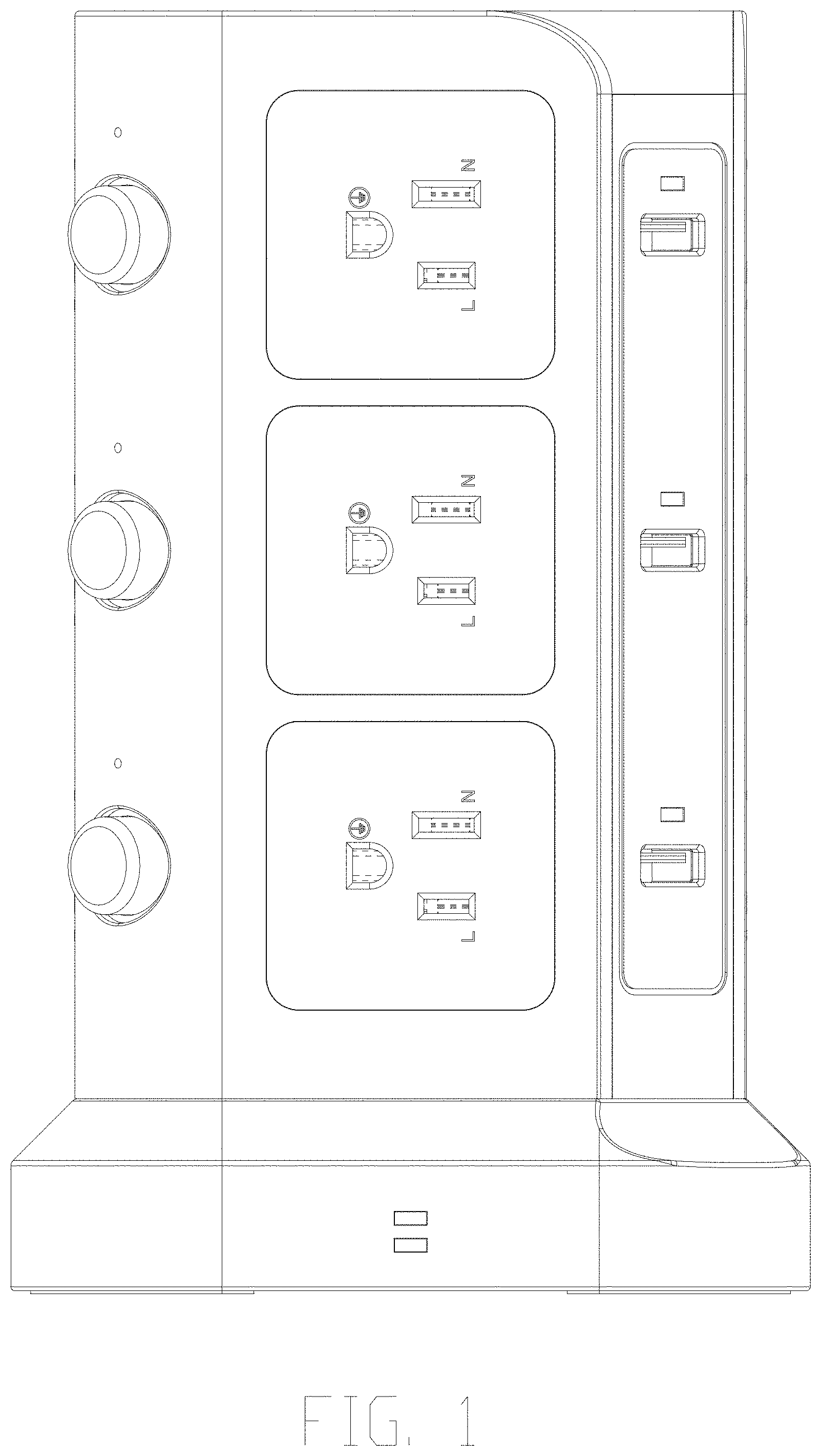 Patent USD1001079 Figure 1 – Charging socket