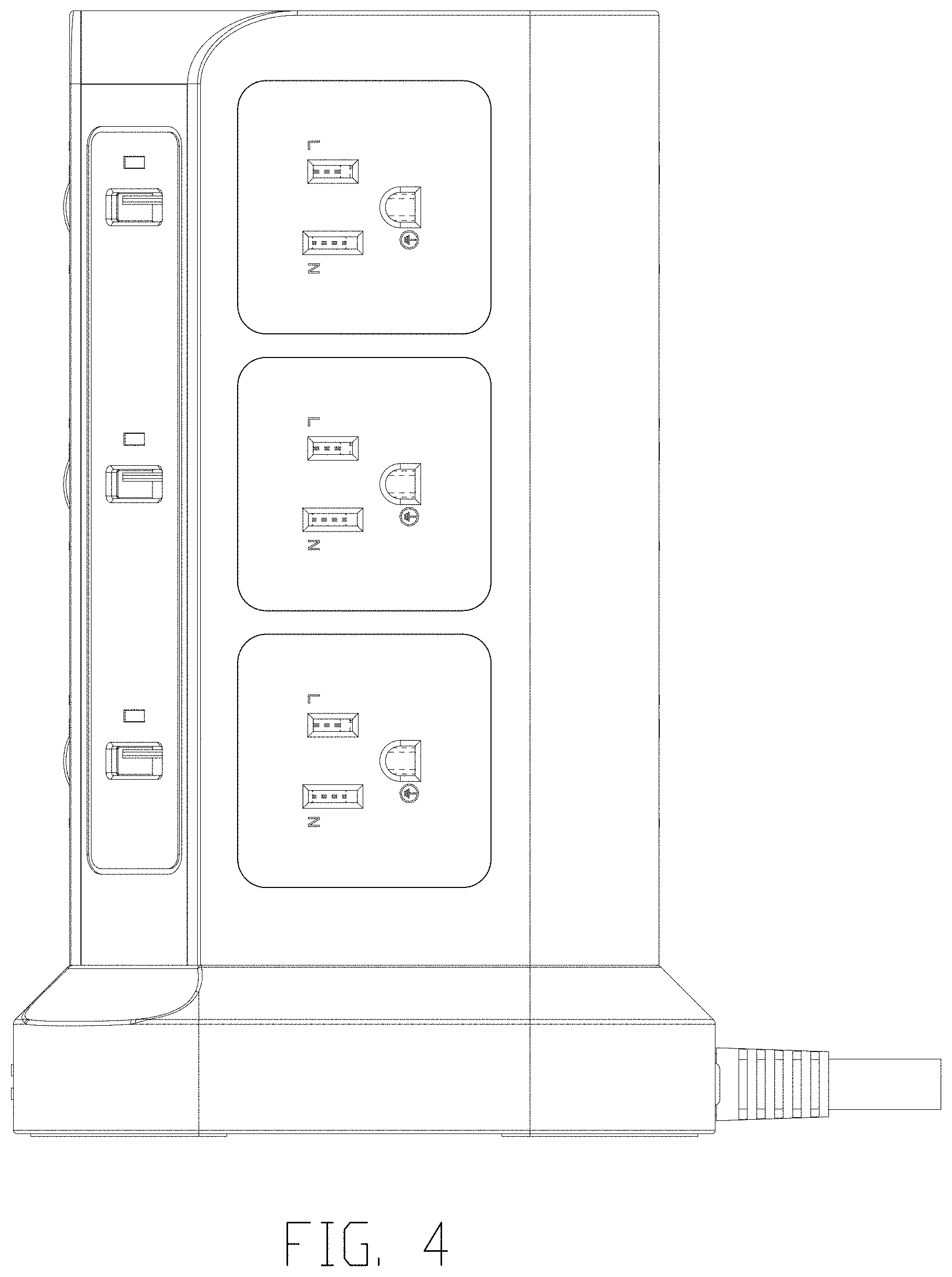 Patent USD1001079 Figure 4 – Charging socket