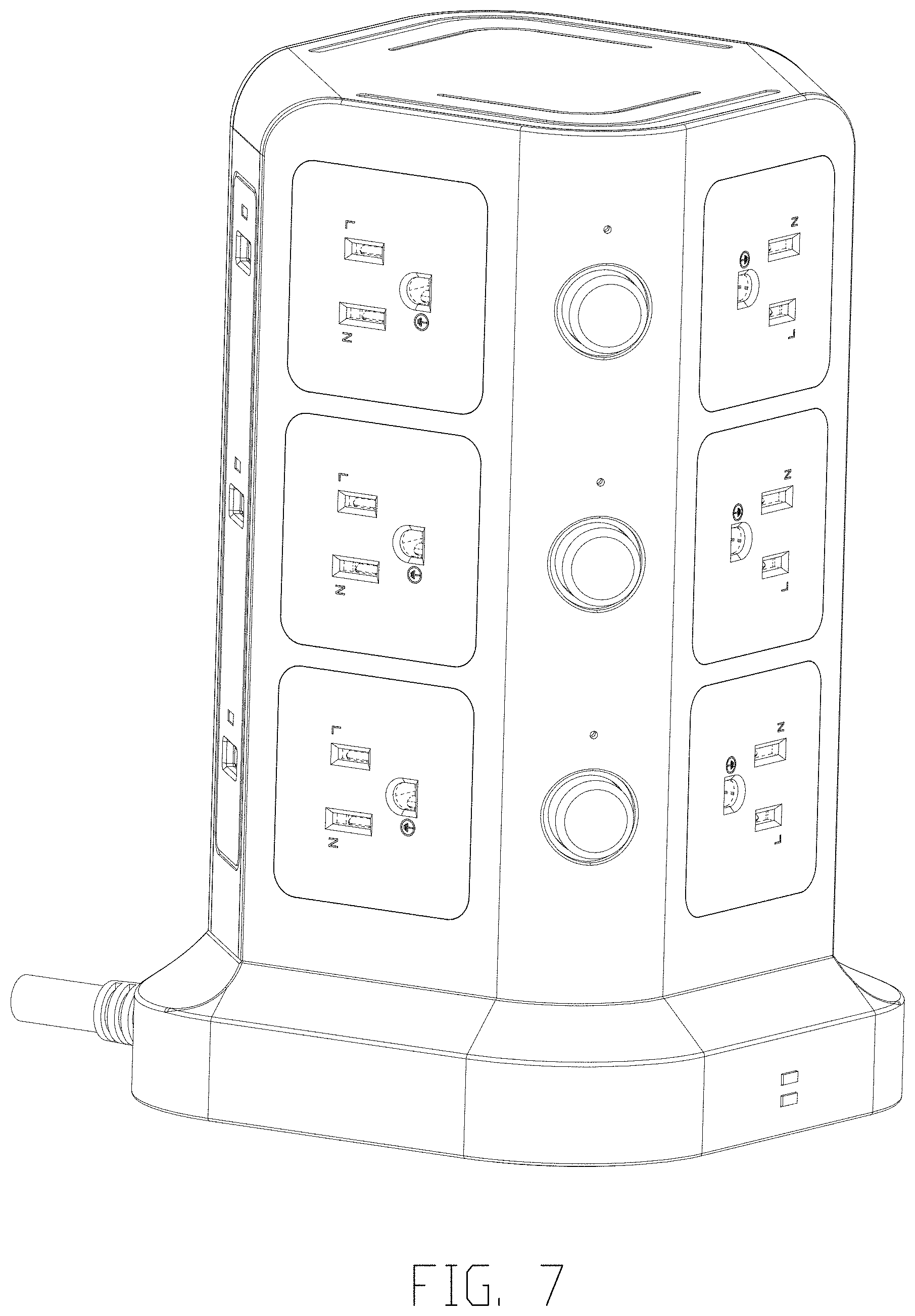 Patent USD1001079 Figure 7 – Charging socket
