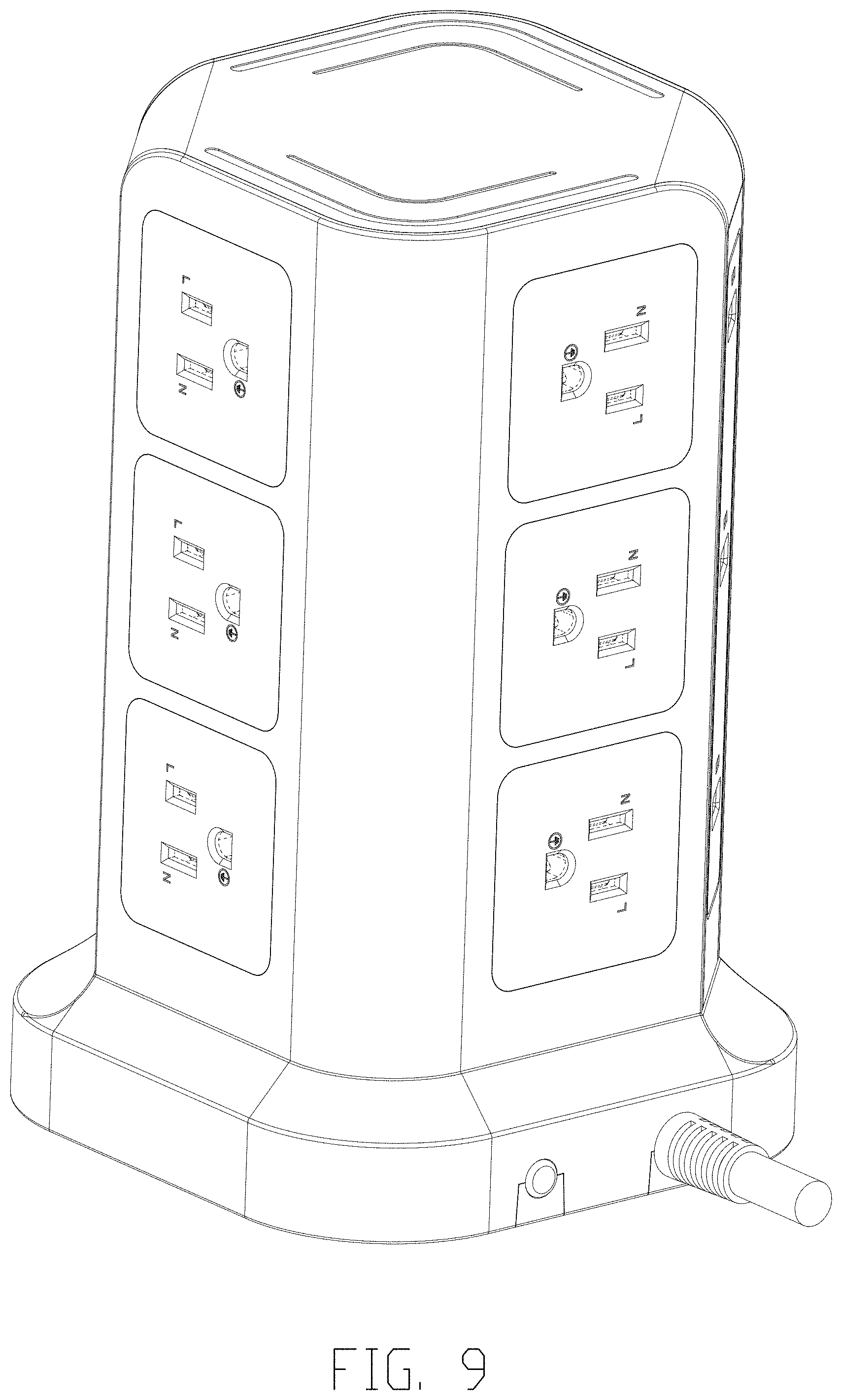 Patent USD1001079 Figure 9 – Charging socket