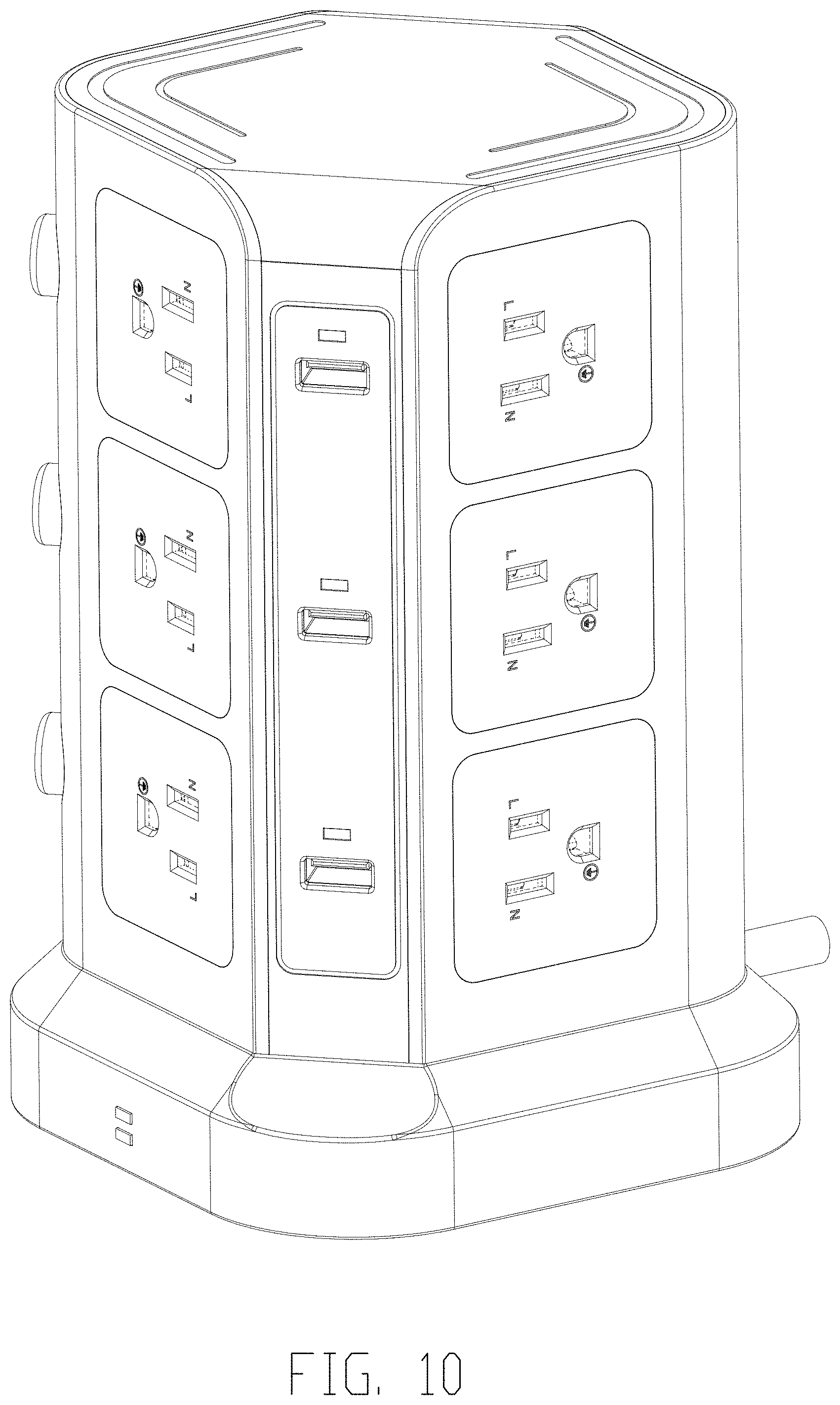 Patent USD1001079 Figure 10 – Charging socket