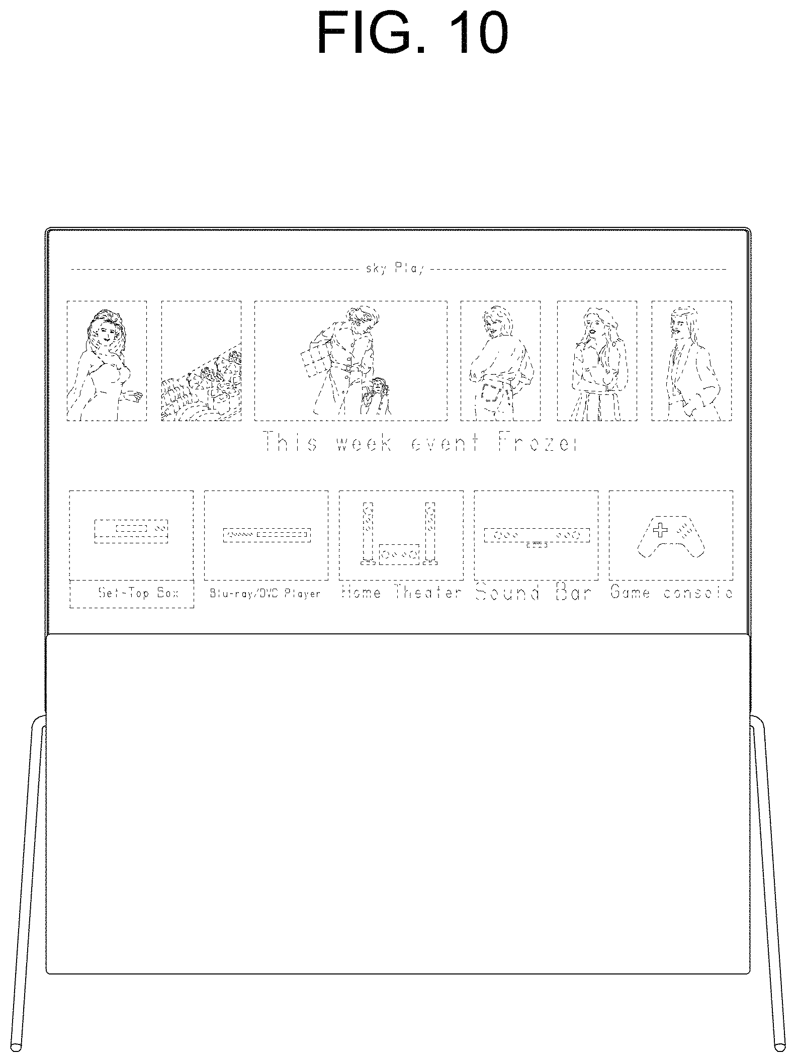 Patent USD1001090 Figure 10 – TV receiver